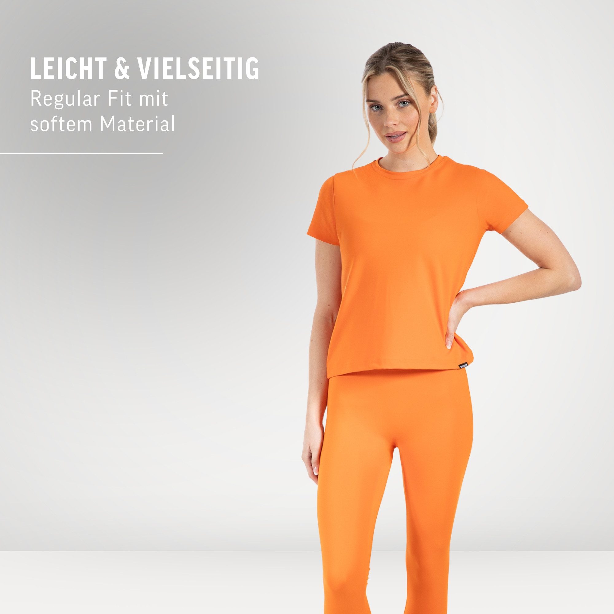 Smilodox T-Shirt Aurica, Locker geschnittenes Oversize Shirt, Kurzarm, 3D Rubber Print Leichtes Material, Hoher Komfort Yoga Alltag sportliche Aktivitäten