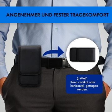 XiRRiX Gürteltasche Handy - Handytasche Gürtel - vertikal universal Tasche für Herren, mit Gürtelschlaufe, ideal für die Arbeit!