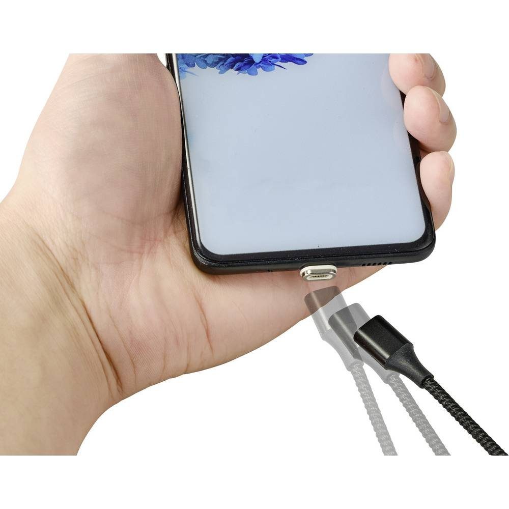 Renkforce USB 2 Daten- und Ladekabel mit USB-C®-Magnetadapter RF-4746076 USB-Kabel, magnetischer Stecker