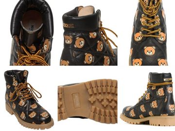 Moschino MOSCHINO TEDDY BEAR QUILTED COMBAT ANKLE HIKING BOOTS SCHUHE SHOES DEA Ankleboots