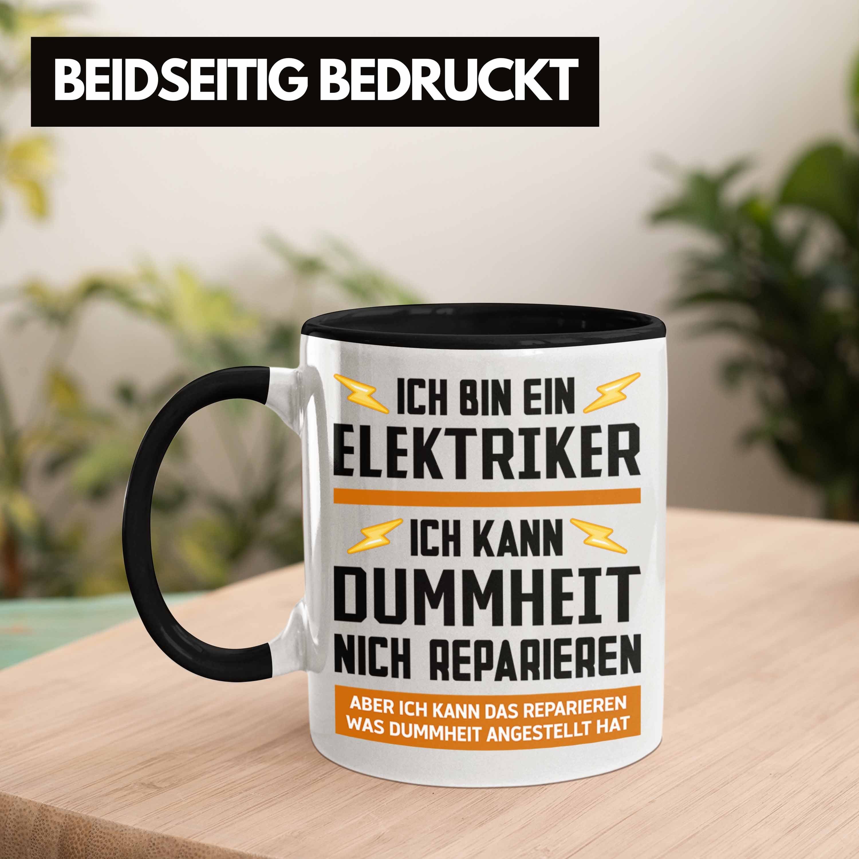 Elektriker Elektriker Trendation Männer Schwarz Elektroniker für Geschenke Tasse Tasse Geschenkidee - Geschenk Trendation