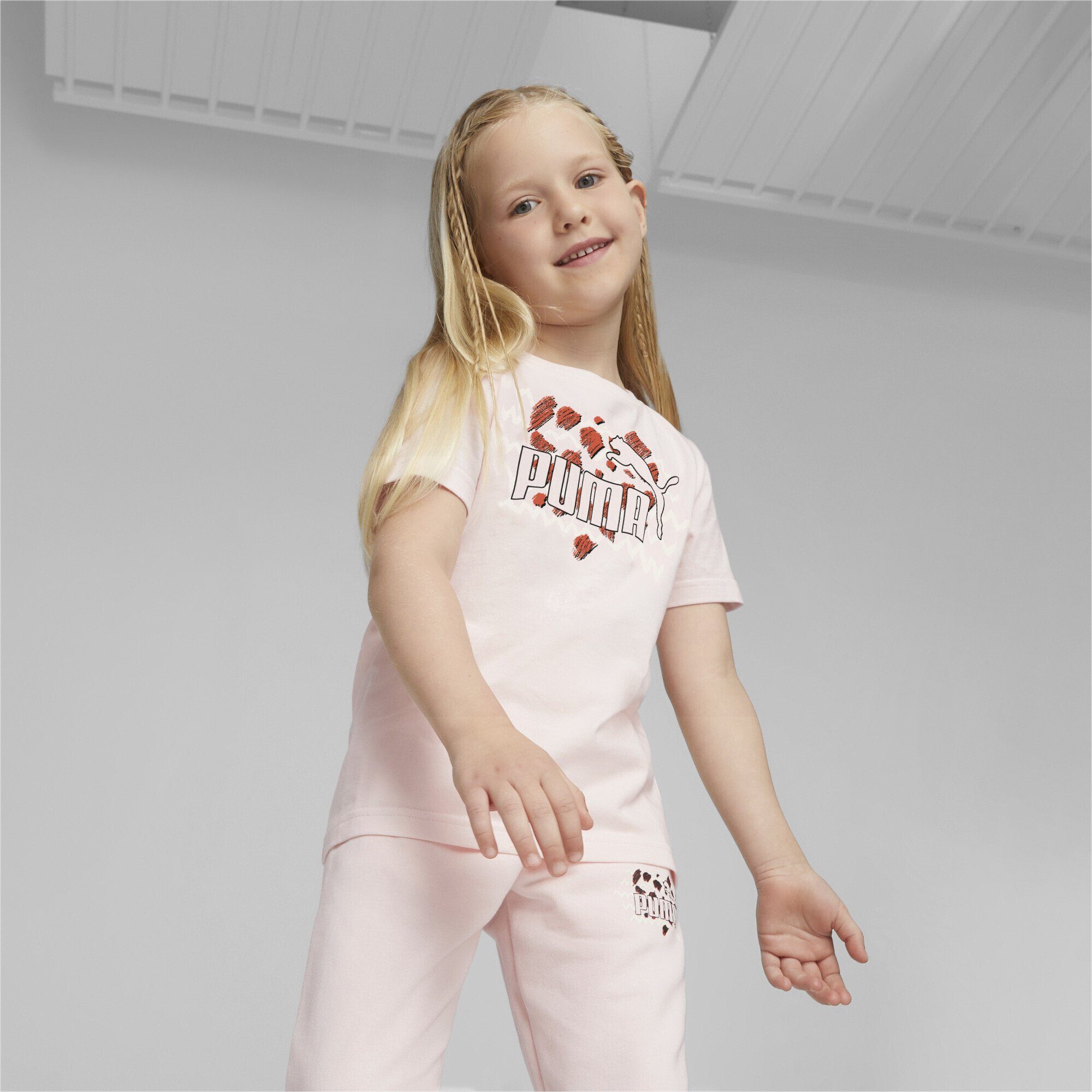 PUMA T-Shirt Essentials Mix Match Frosty Jugendliche T-Shirt Pink