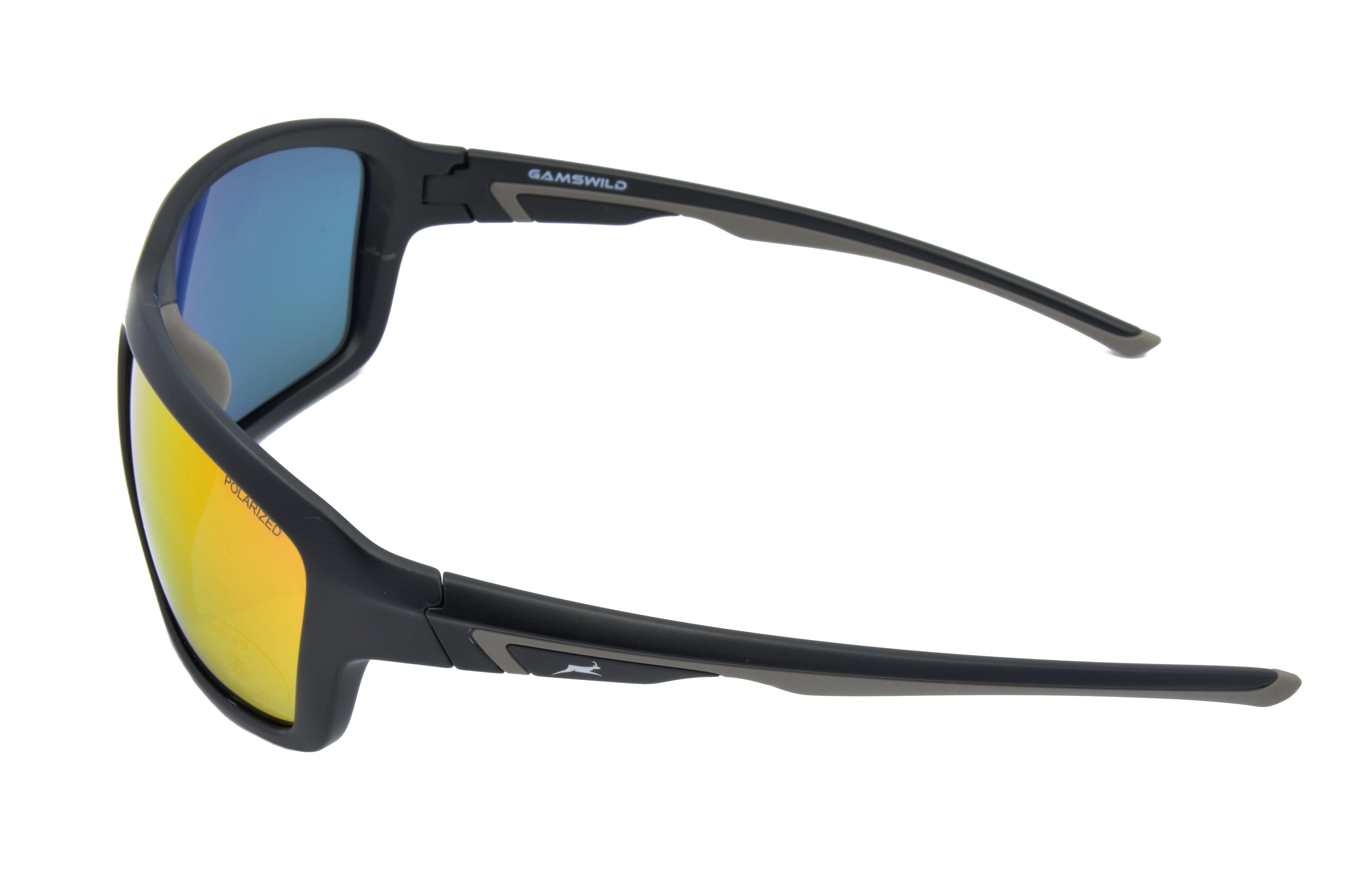 Sonnenbrille Herren TR90 Sportbrille pink-orange Unisex, Gamswild WS7536 Fahrradbrille polarisiert Damen & Skibrille