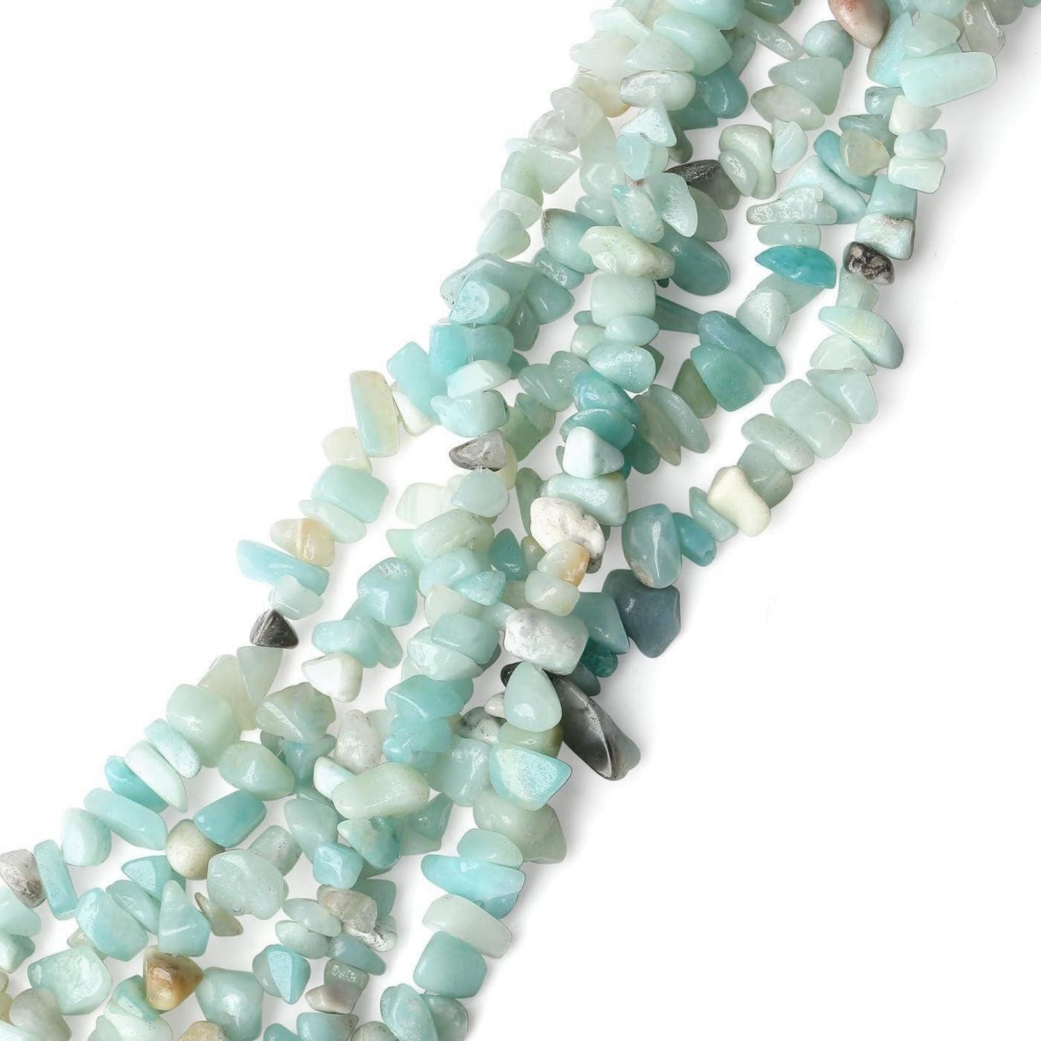 LuxusKollektion Edelstein Perlen Amazonit Kristall Steine DIY Schmuck Crafting 400 Stück 5-8mm