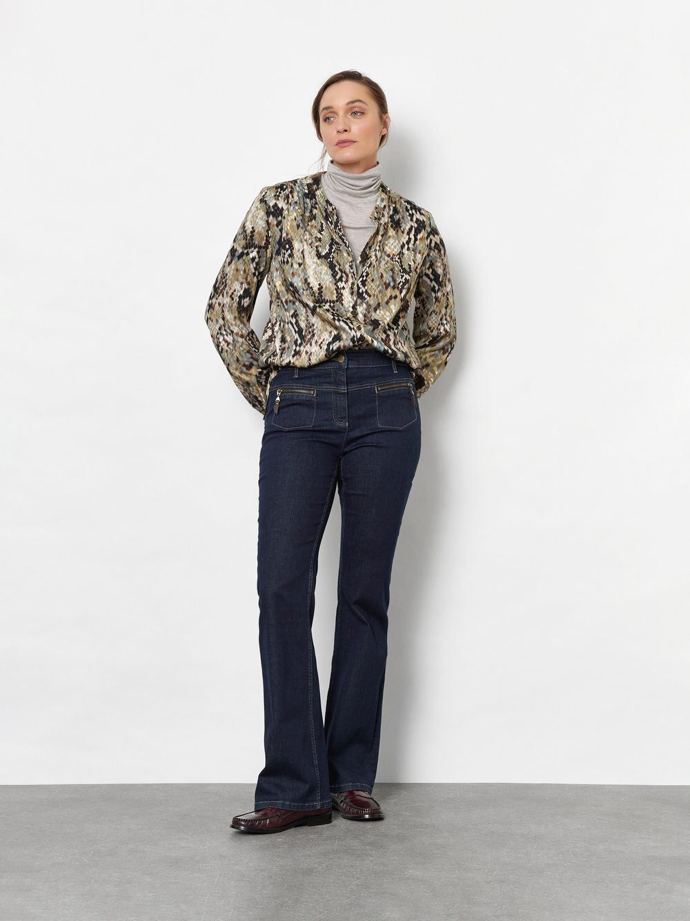 TONI Klassische Bluse Bella mit Snake-Print