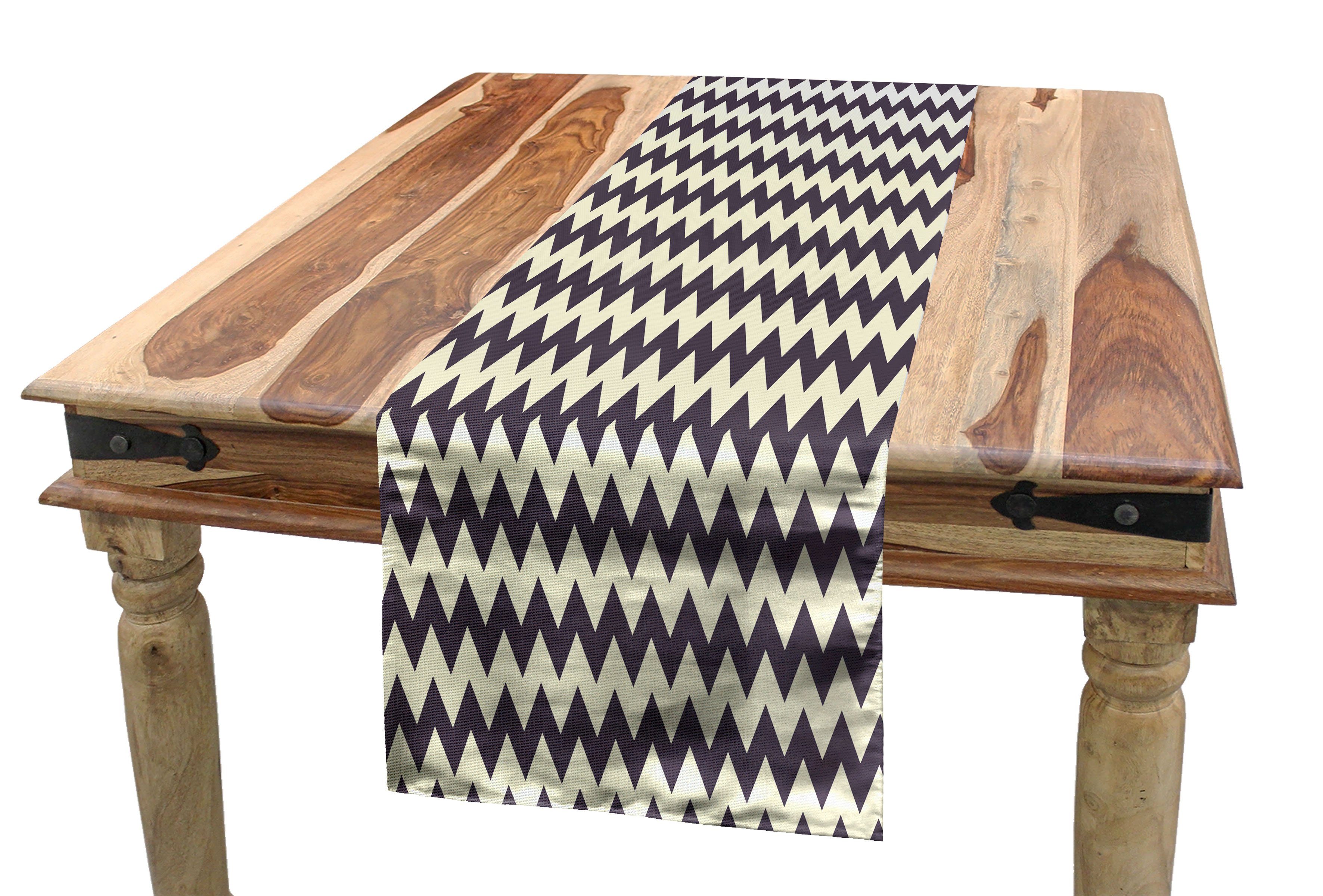 Tischläufer Küche Zigzags Sharp Sie Dekorativer Esszimmer Grenzen Abakuhaus Rechteckiger Winkel Tischläufer,