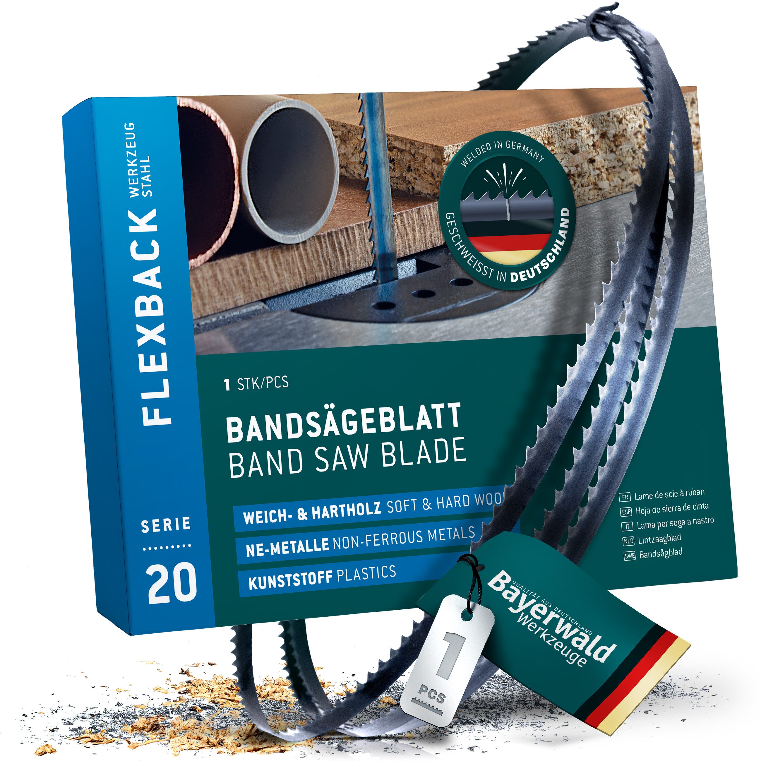 QUALITÄT AUS DEUTSCHLAND Bayerwald Werkzeuge Bandsägeblatt Bayerwald Holz Bandsägeblatt 1365 x 6 x 0.36 x 6
