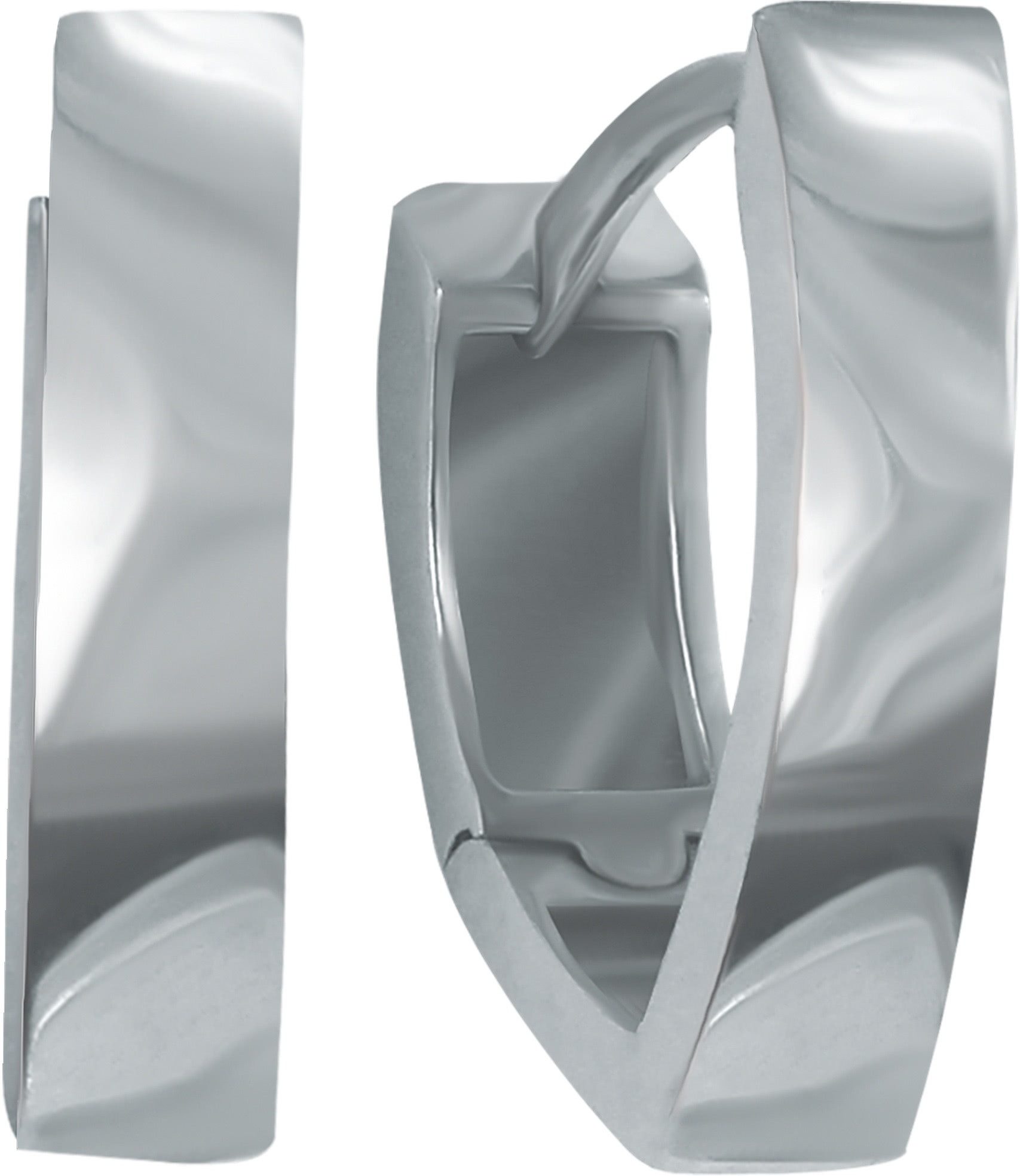 Balia Paar Creolen Balia Damen Creolen aus poliertem 925er Silber (Creolen), Damen Creolen Oval aus 925 Sterling Silber, Farbe: silber