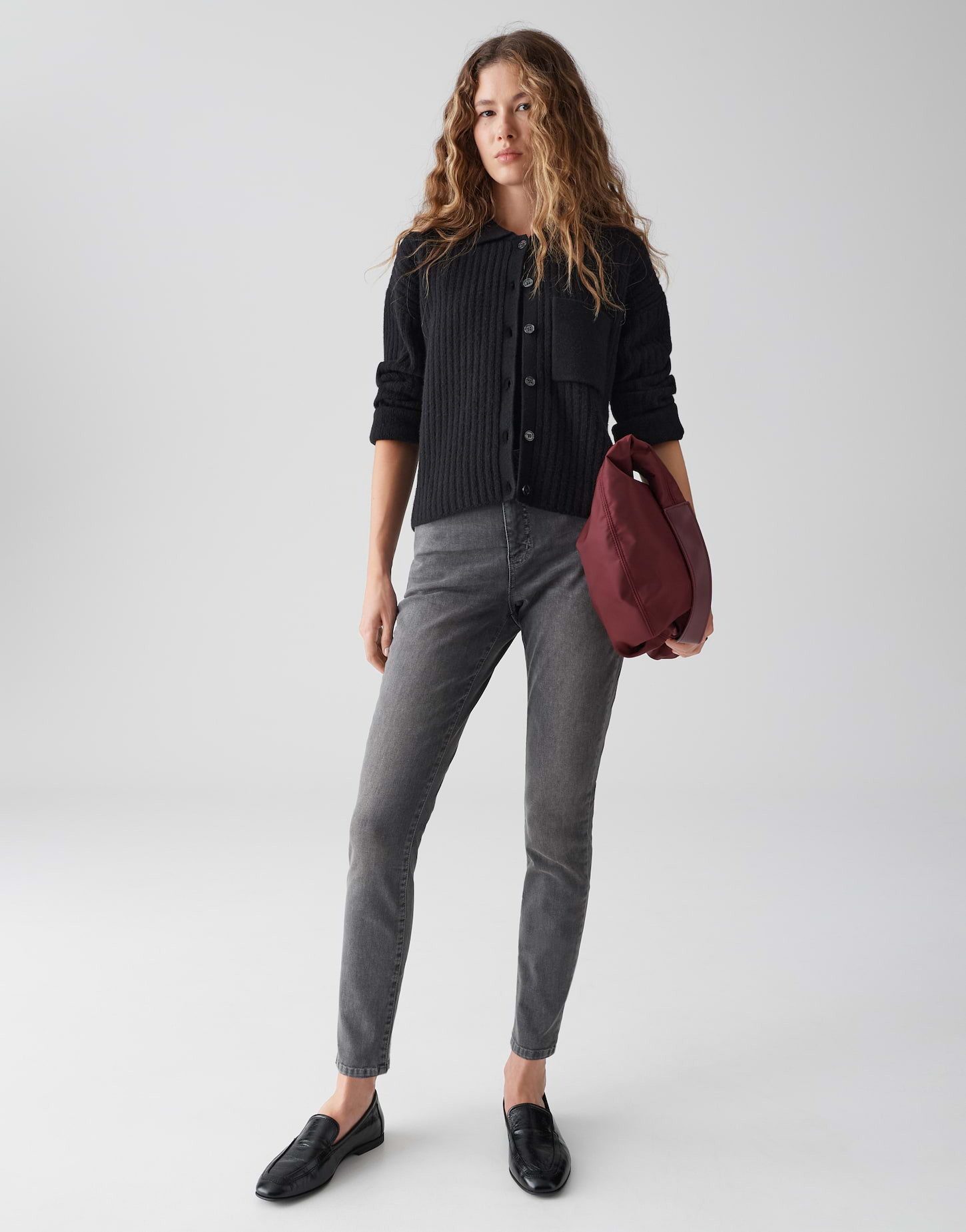 OPUS Slim-fit-Jeans ELIYA CITY aus nachhaltigem BCI Cotton Mix Mid Rise, Ankle, Slim Fit
