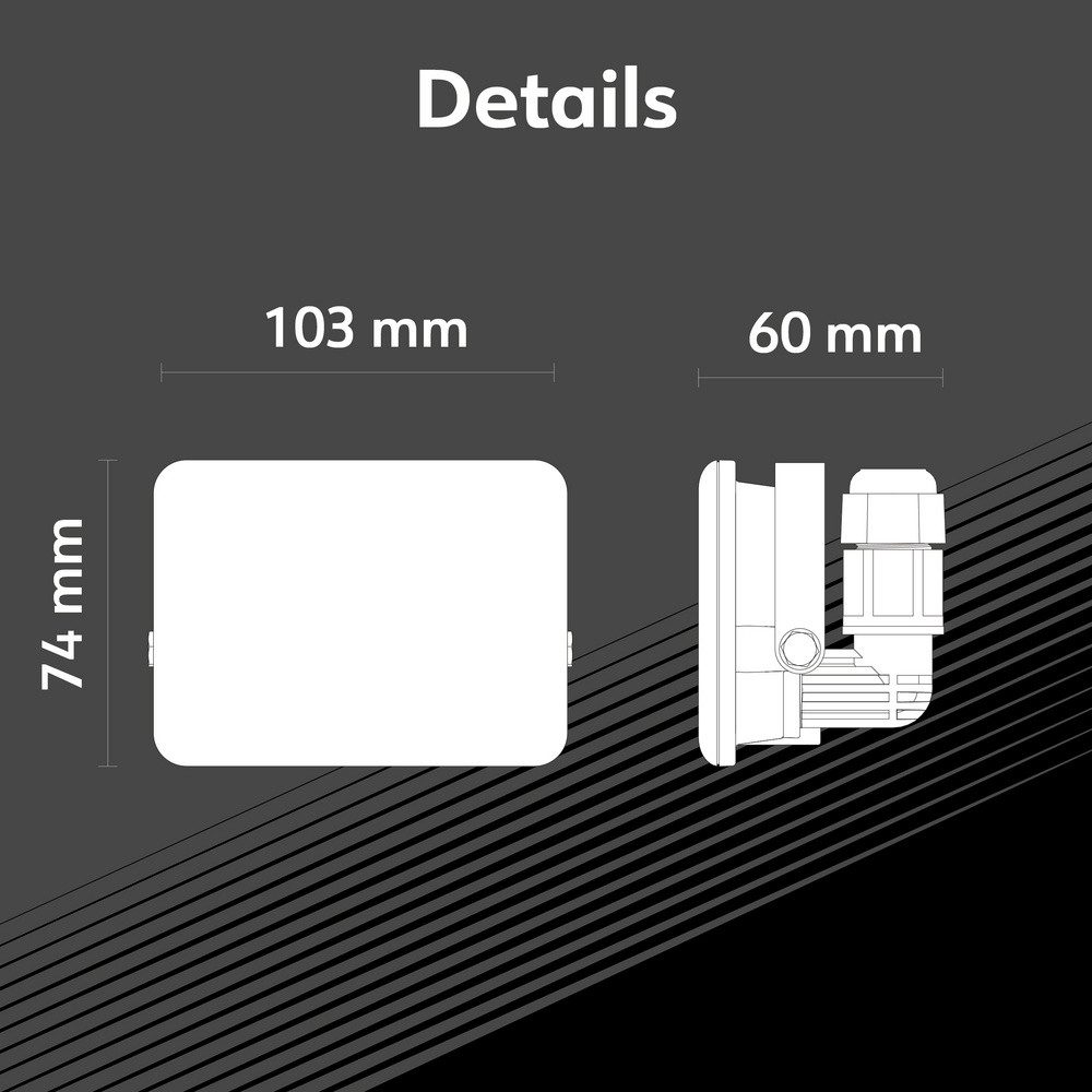 MÜLLER LICHT LED Flutlichtstrahler Müller-Licht Orlando 21600069 LED-Außenstrahler 10 W Leuchtfarben: Ne