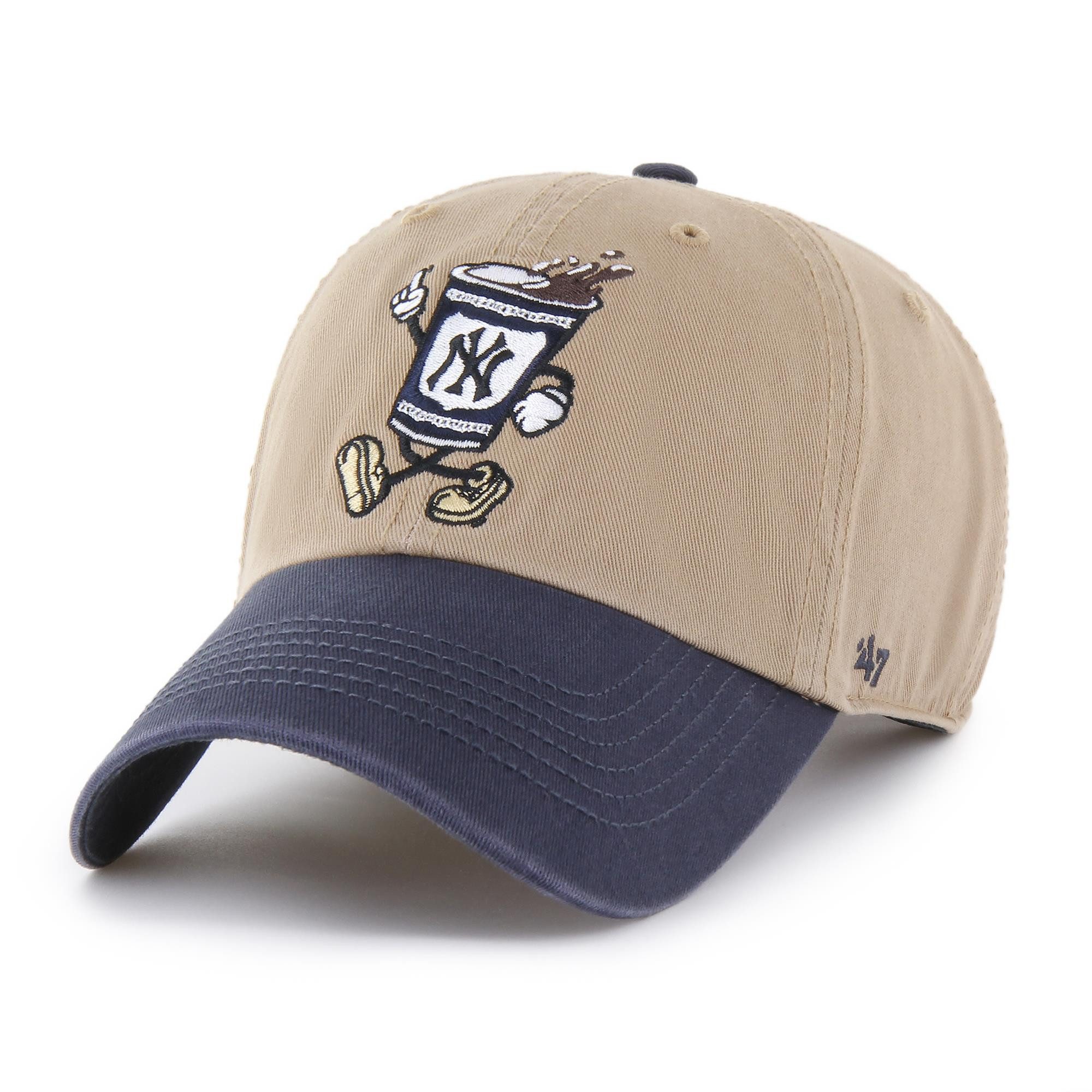 Baseball Cap '47 Brand MLB New York Yankees CARTOON ICON '47 CLEAN UP Cap Khaki