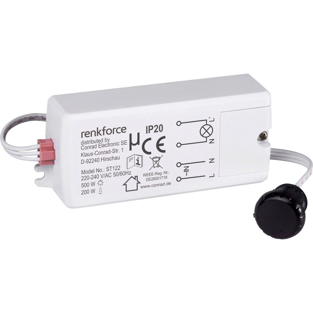 Renkforce Steckdose Renkforce 1289332 Nahfeldschalter berührungslos IP20 Schwarz