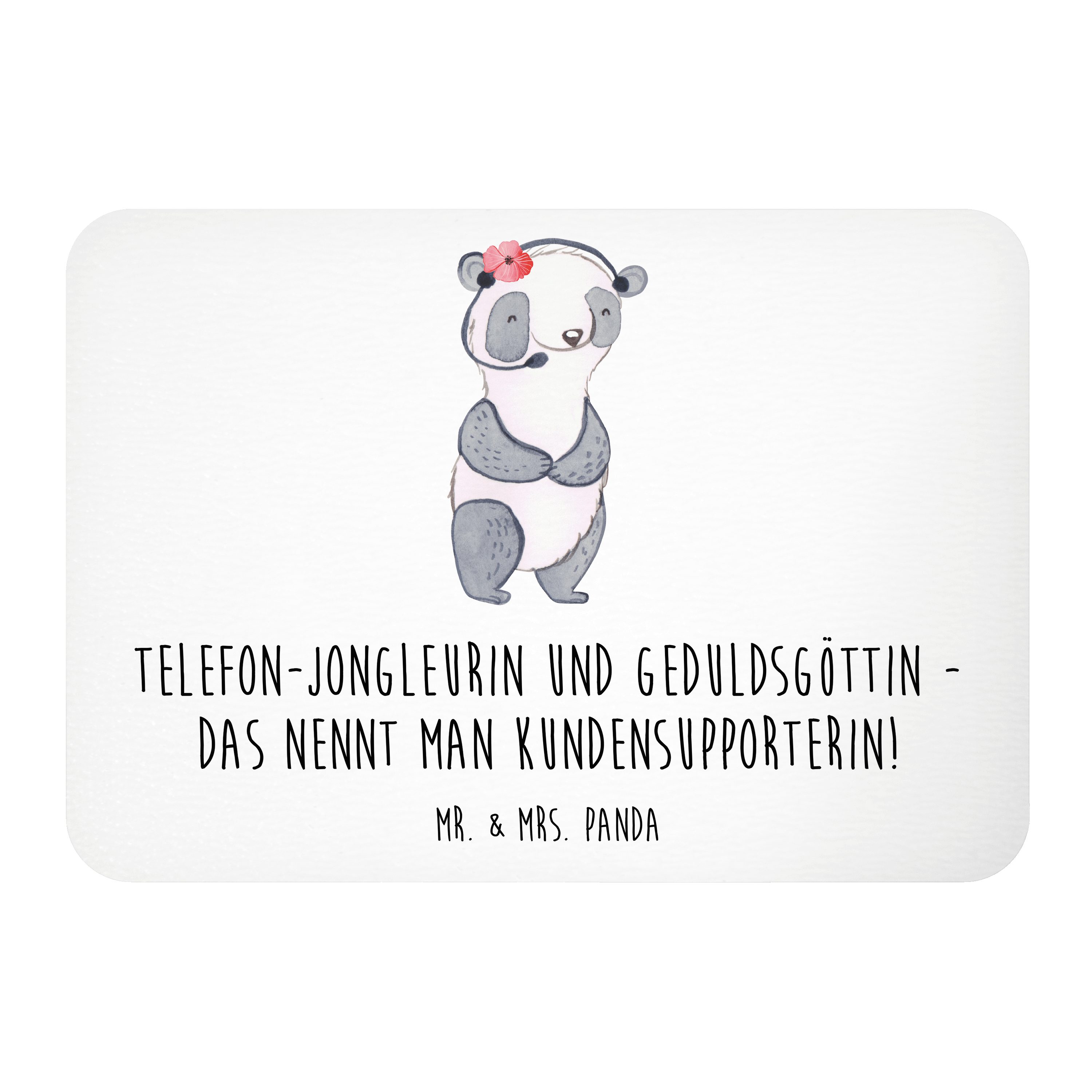 Mr. & Mrs. Panda Magnet Telefon-Jongleurin und Geduldsgöttin - das nennt man Kundensupporteri (1-St), Farbenfroh bedruckt