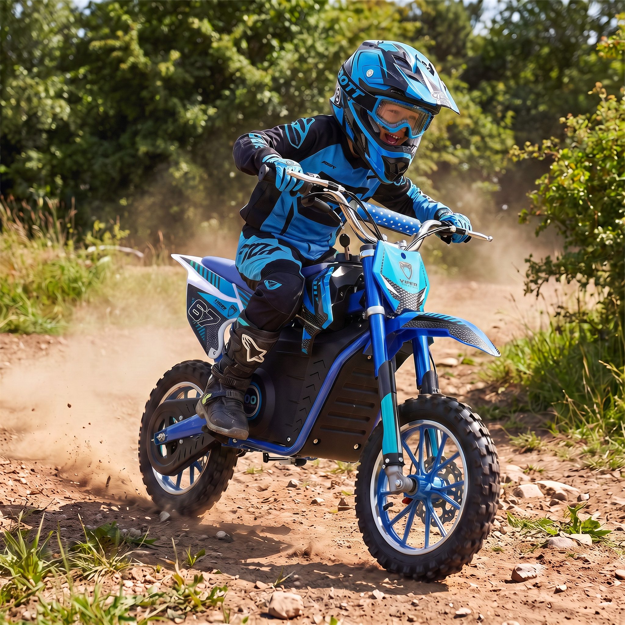 Actionbikes Motors Elektro-Kindermotorrad Kinder Crossbike Viper 1000 W Elektro - 3 Stufen - bis 24 km/h, Crossbike, Motorcross für Kinder, Cross Maschine, Motorrad für Kinder