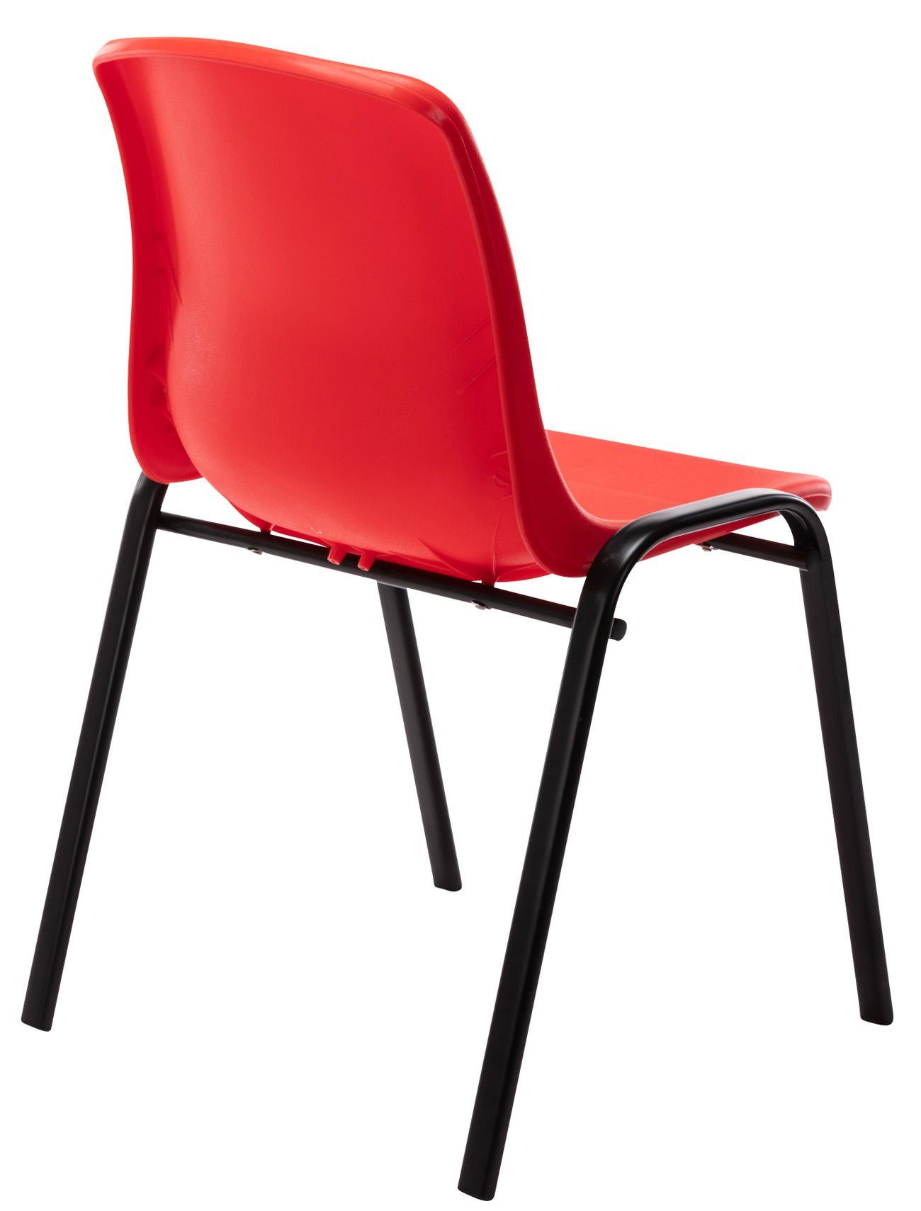 Stapelstuhl Set), CLP modern Kunststoff Nowra (4er rot stapelbar,