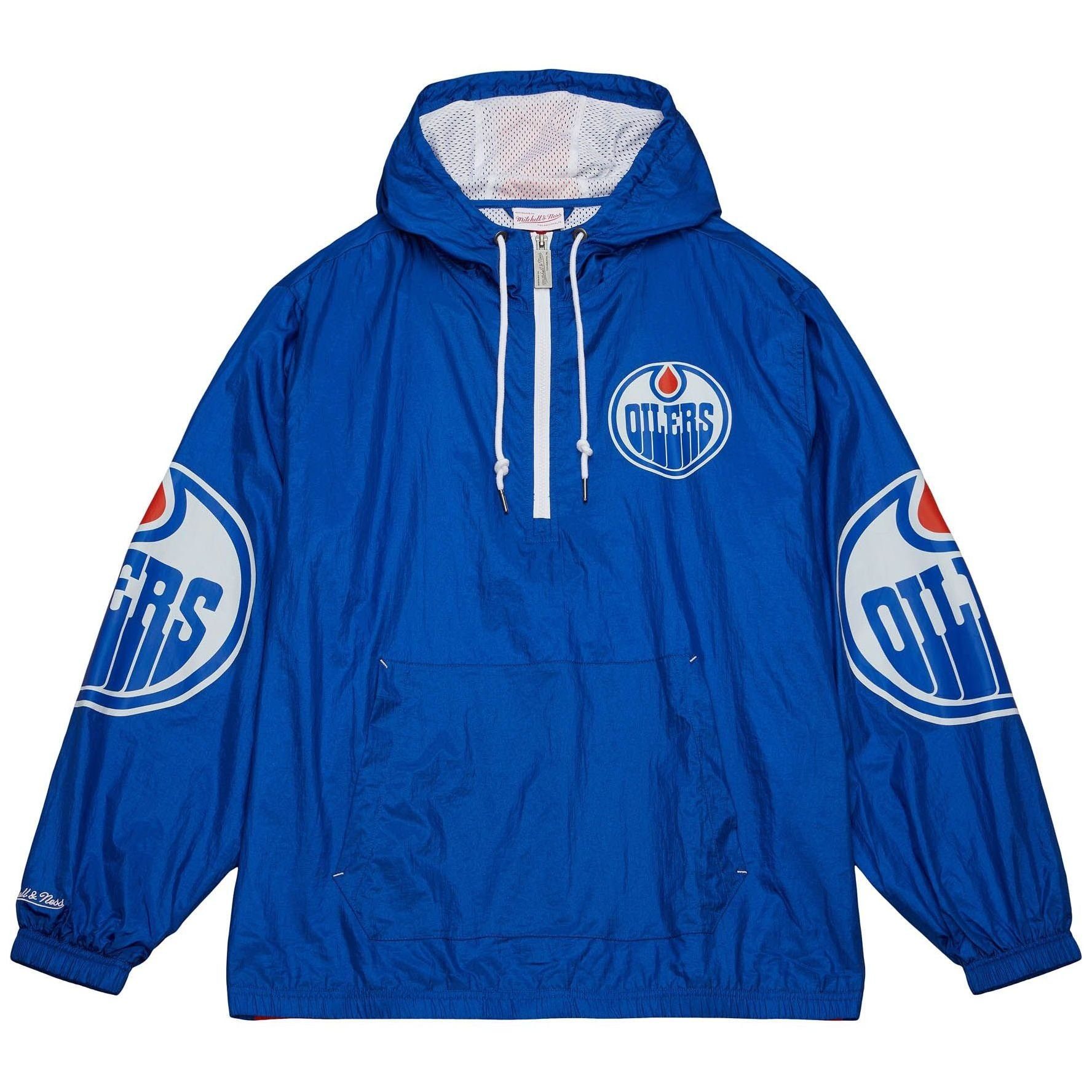 Mitchell Edmonton & Ness Oilers Windbreaker Anorak ORIGINS