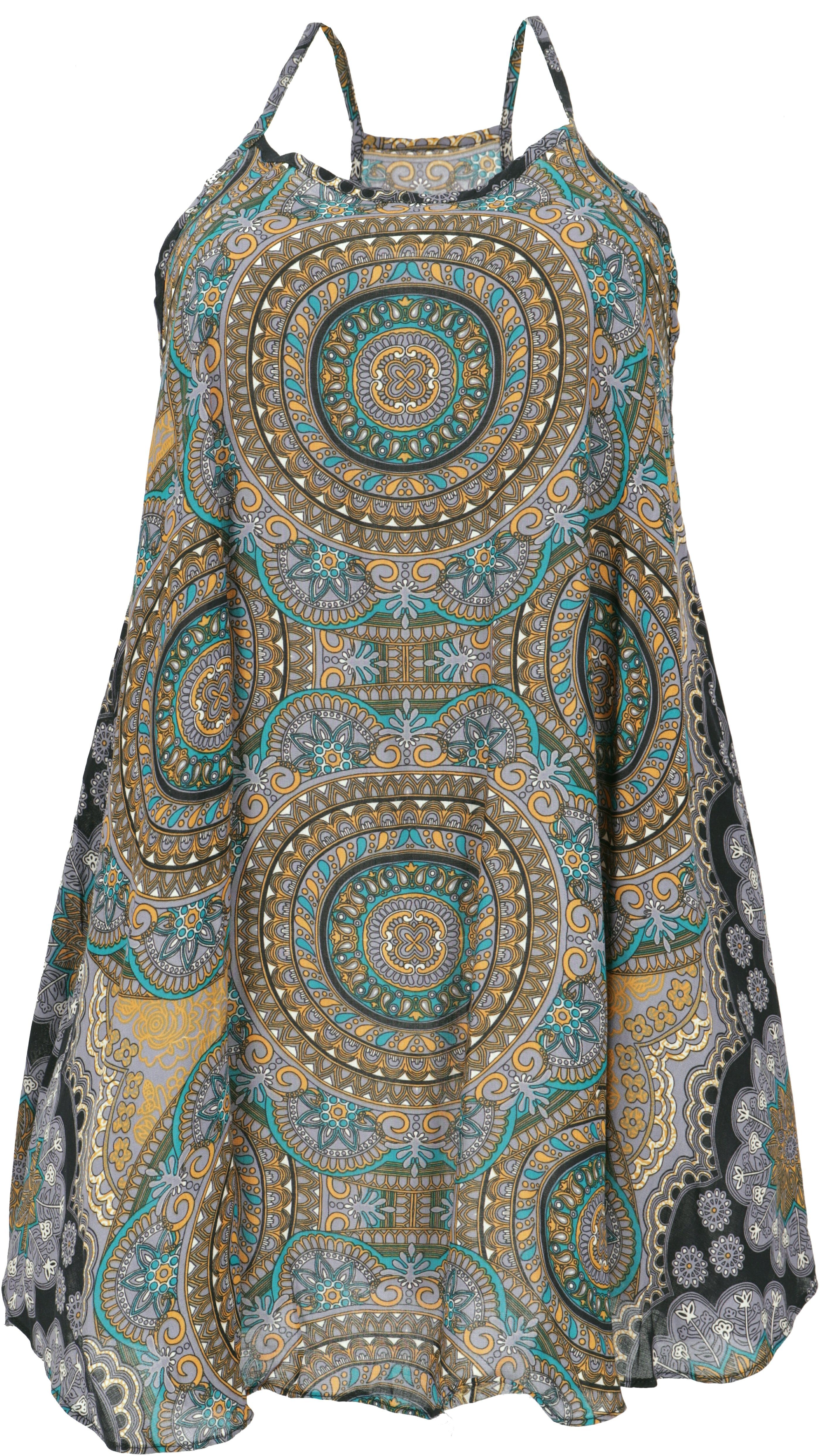 Guru-Shop Midikleid Boho Dashiki Minikleid, Trägerkleid,.. günstig online kaufen