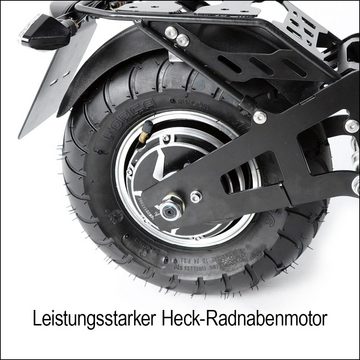 Forca E-Scooter »Speedster Safety Plus«, 45 km/h, (Fahrzeug inkl. Lithium-Ionen-Akku, Gepäckfach und Blinker), 48V/20Ah Li-Ionen mit Gepäckfach und Blinker, klappbar