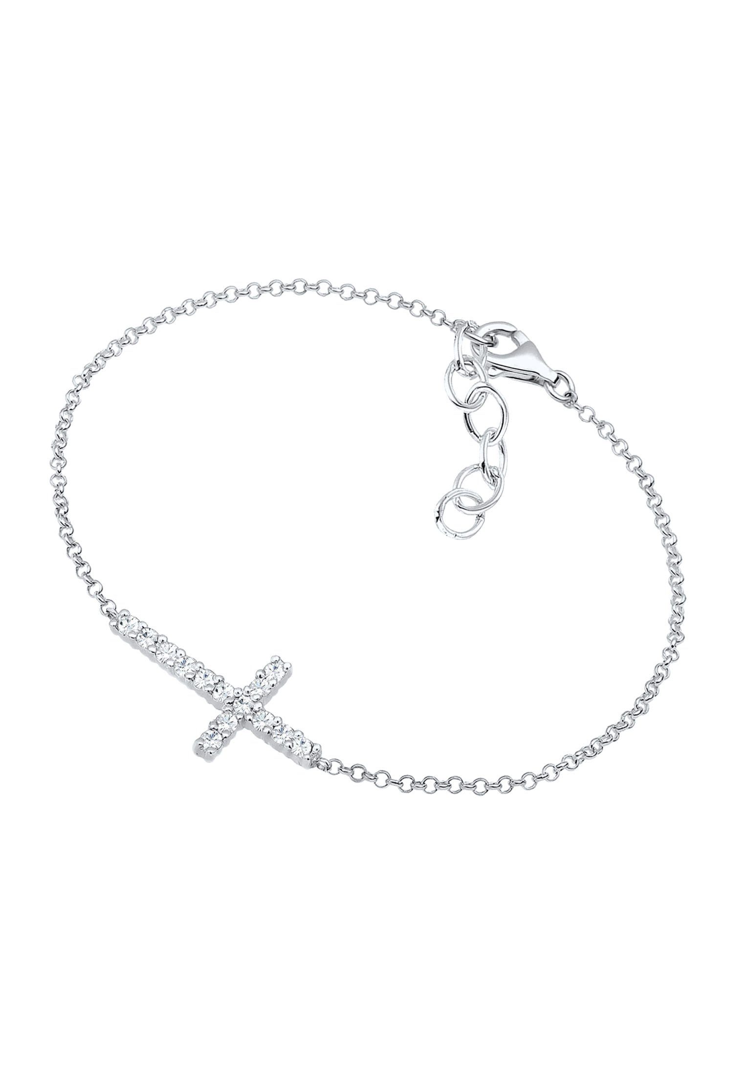 Elli Armband Kreuz mit Kristallen von Swarovski® 925 Sterling Silber (kein günstig online kaufen