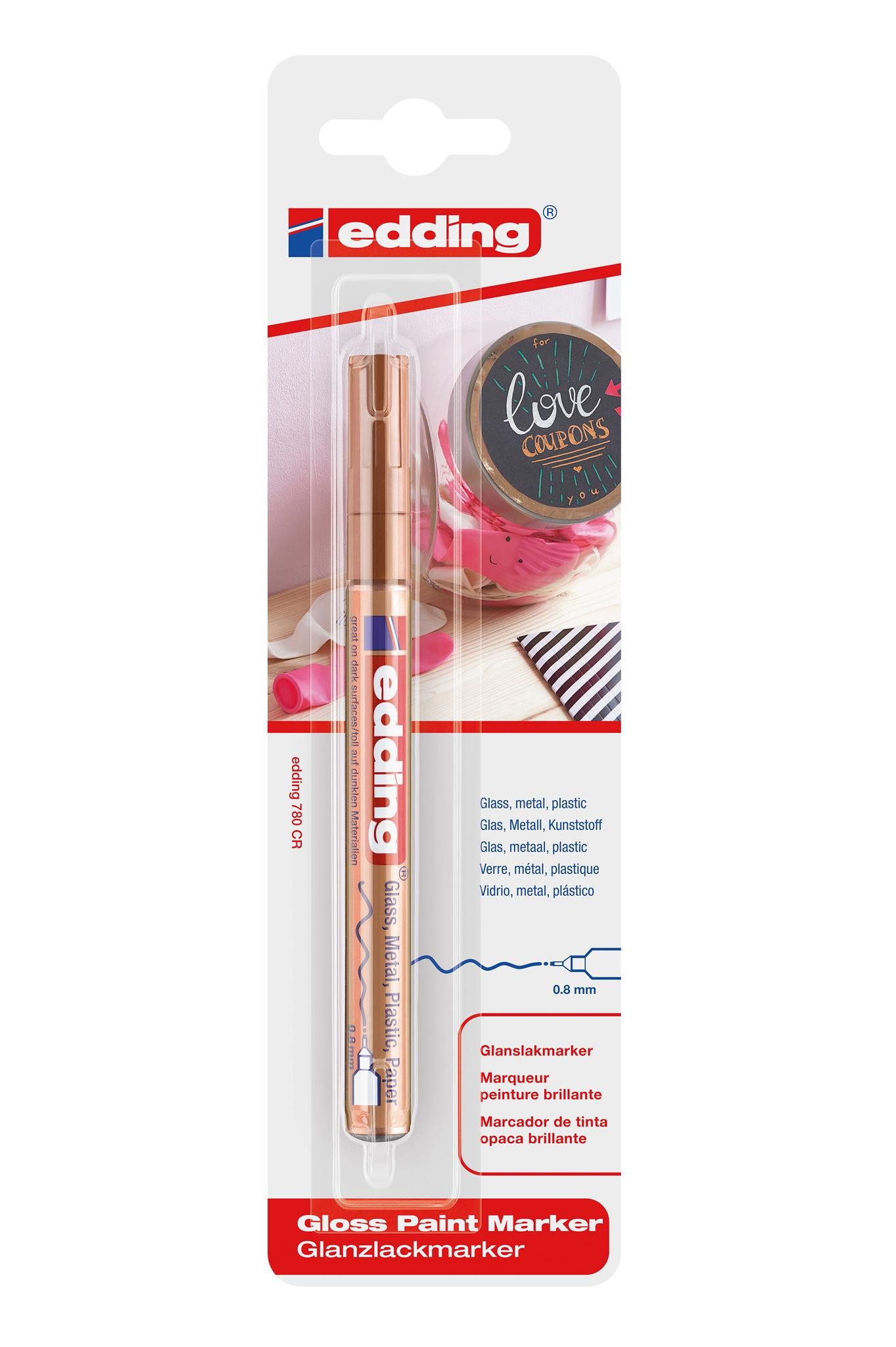 Malstift Edding Glanzlackmarker 780 1er-Blister kupfer