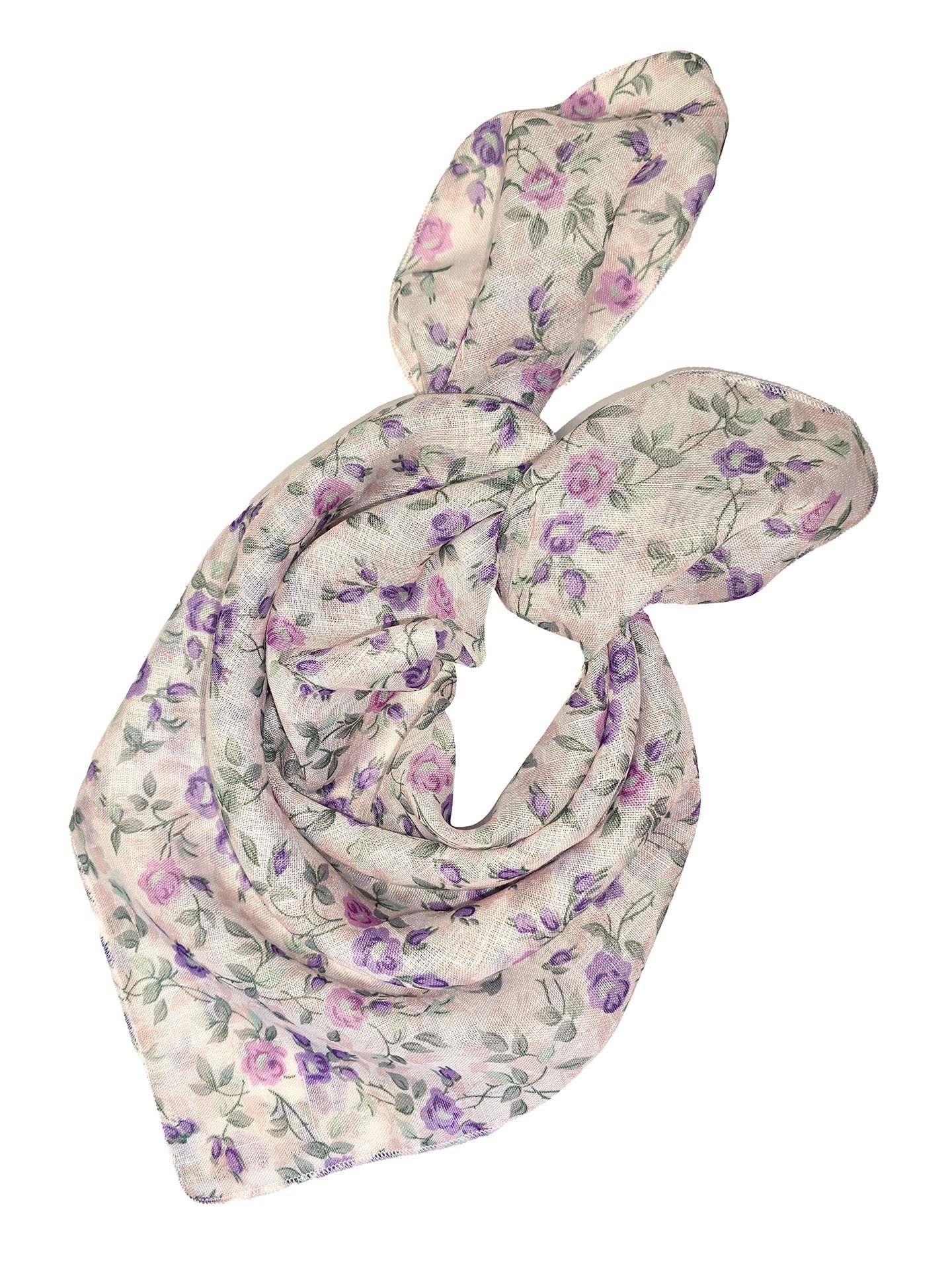 Moschen-Bayern Nickituch Halstuch Damen klein Nickituch Sommer Baumwolle Blau Violett