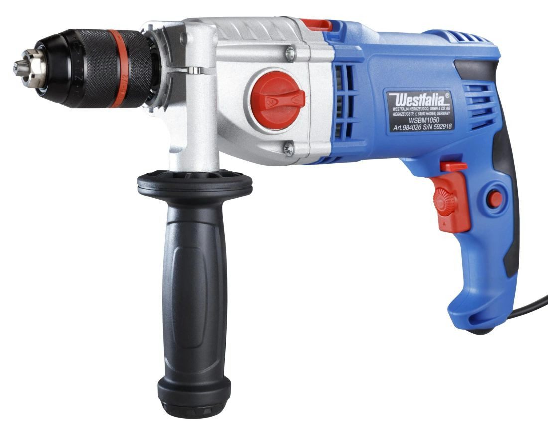 Westfalia Werkzeug Schlagbohrmaschine 2-Gang Schlagbohrmaschine WSBM1050
