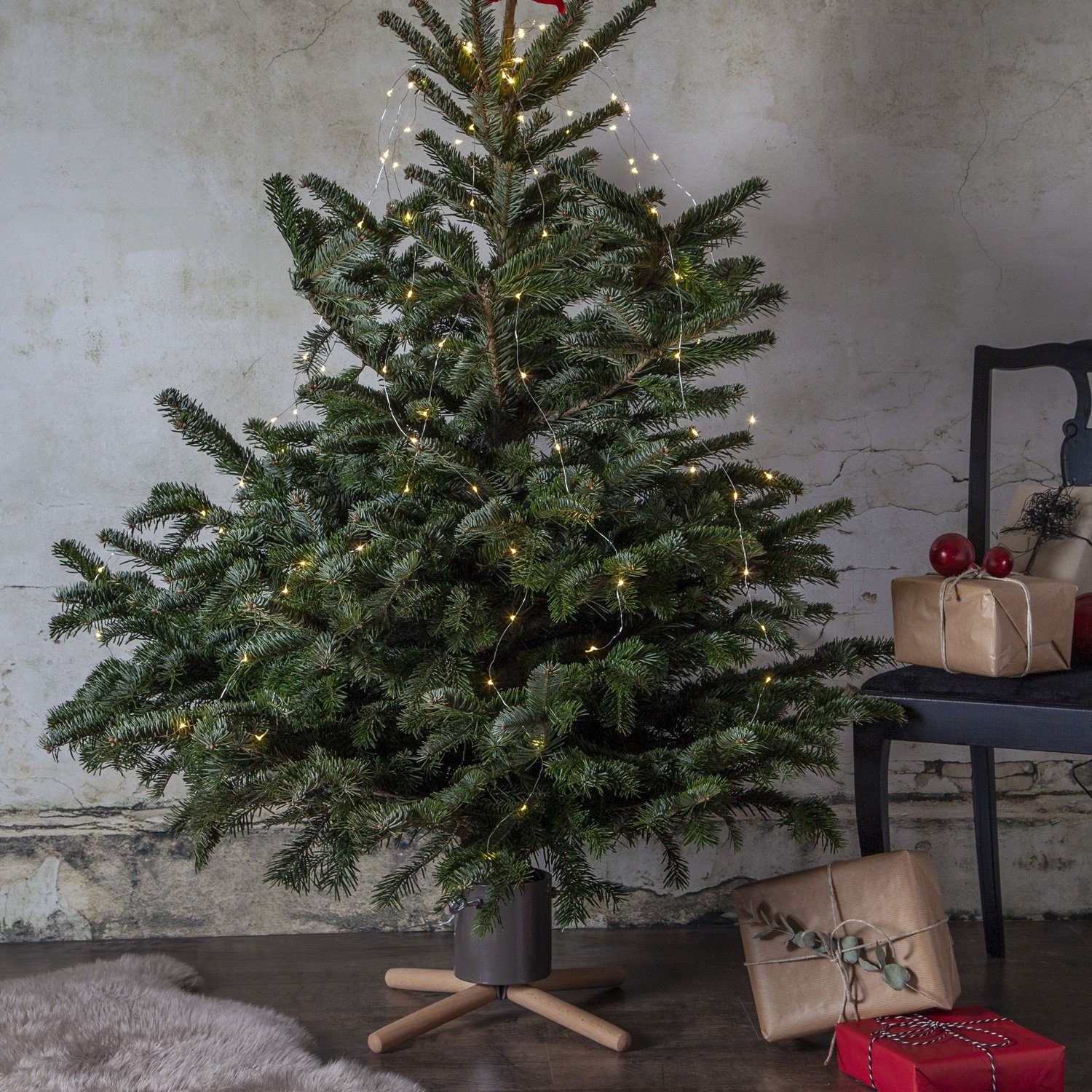 STAR TRADING Christbaumständer Christbaumständer Weihnachtsbaumständer Baumöhe bis 2,2m Wassertank 1l (1-tlg)