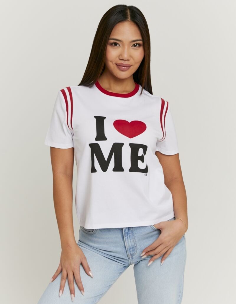 Tally Weijl T-Shirt STSCOORCUN2 Baumwolle, Statement-Shirt mit Rundhals-Ausschnitt und Druck