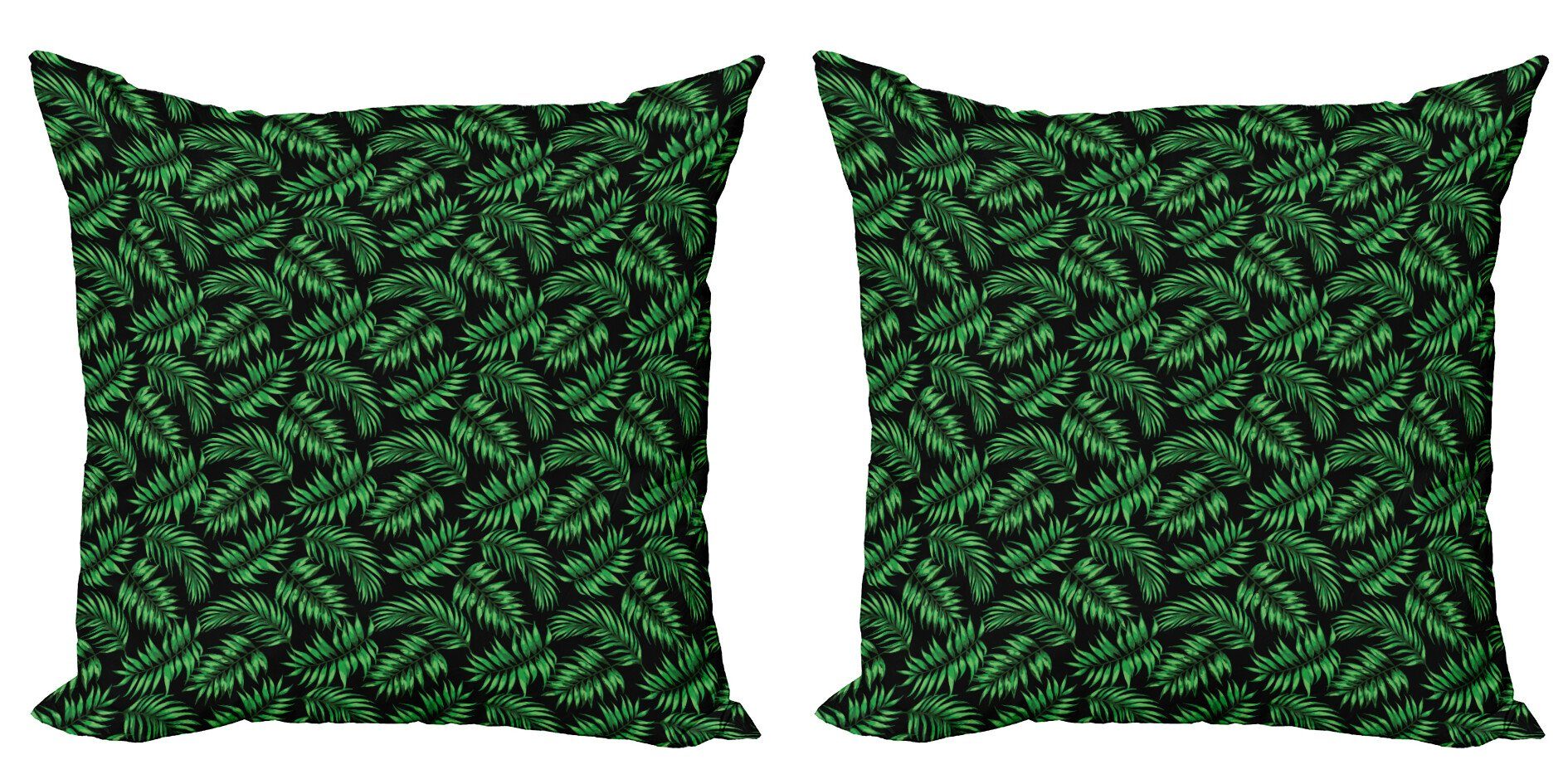 Stück), Tropisch Abakuhaus Modern Leaves Kunst (2 Doppelseitiger Digitaldruck, Accent Dschungel Kissenbezüge Exotische