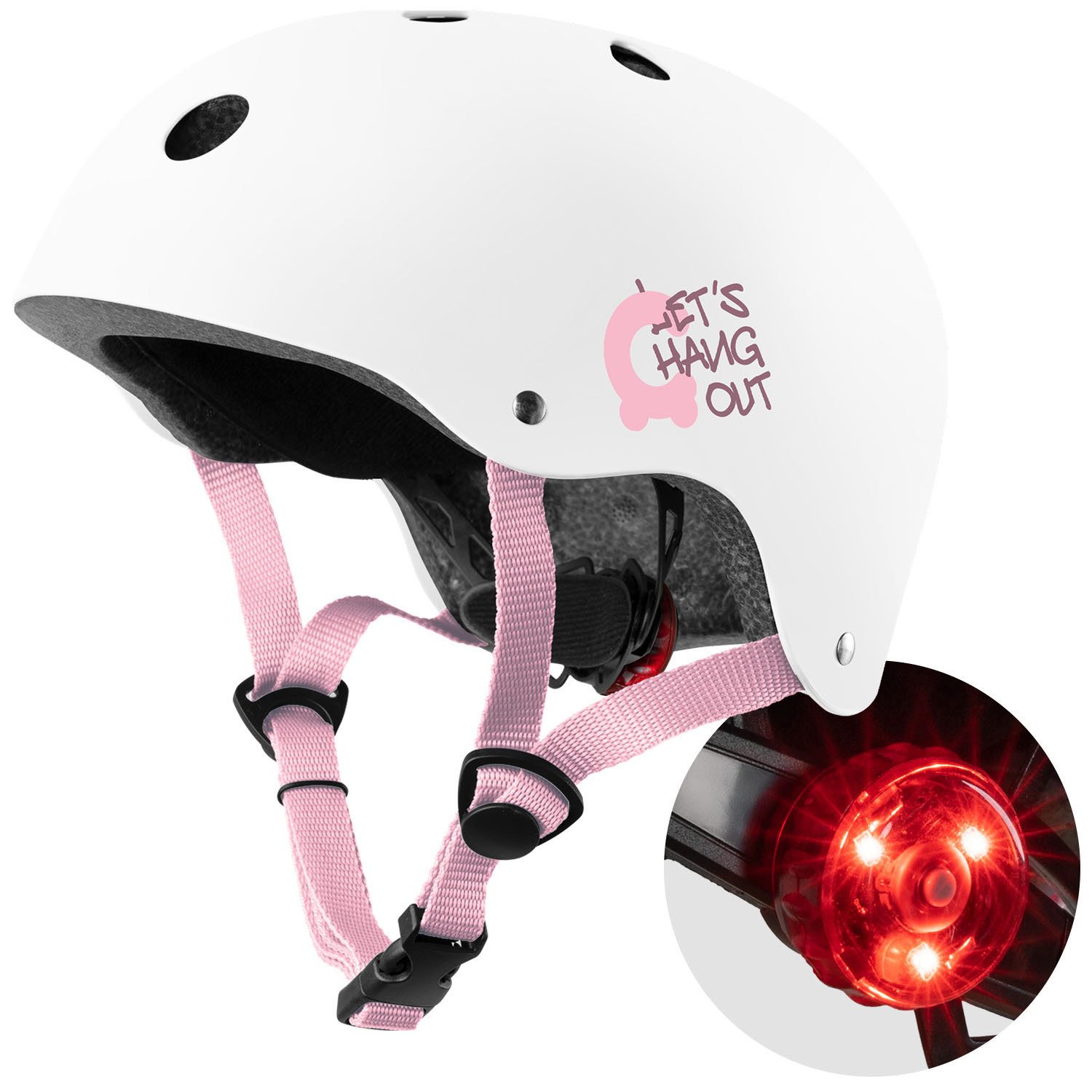 Cariboo Kinderhelm CARIBOO LED-Licht verstellbar 48-52cm EN1078