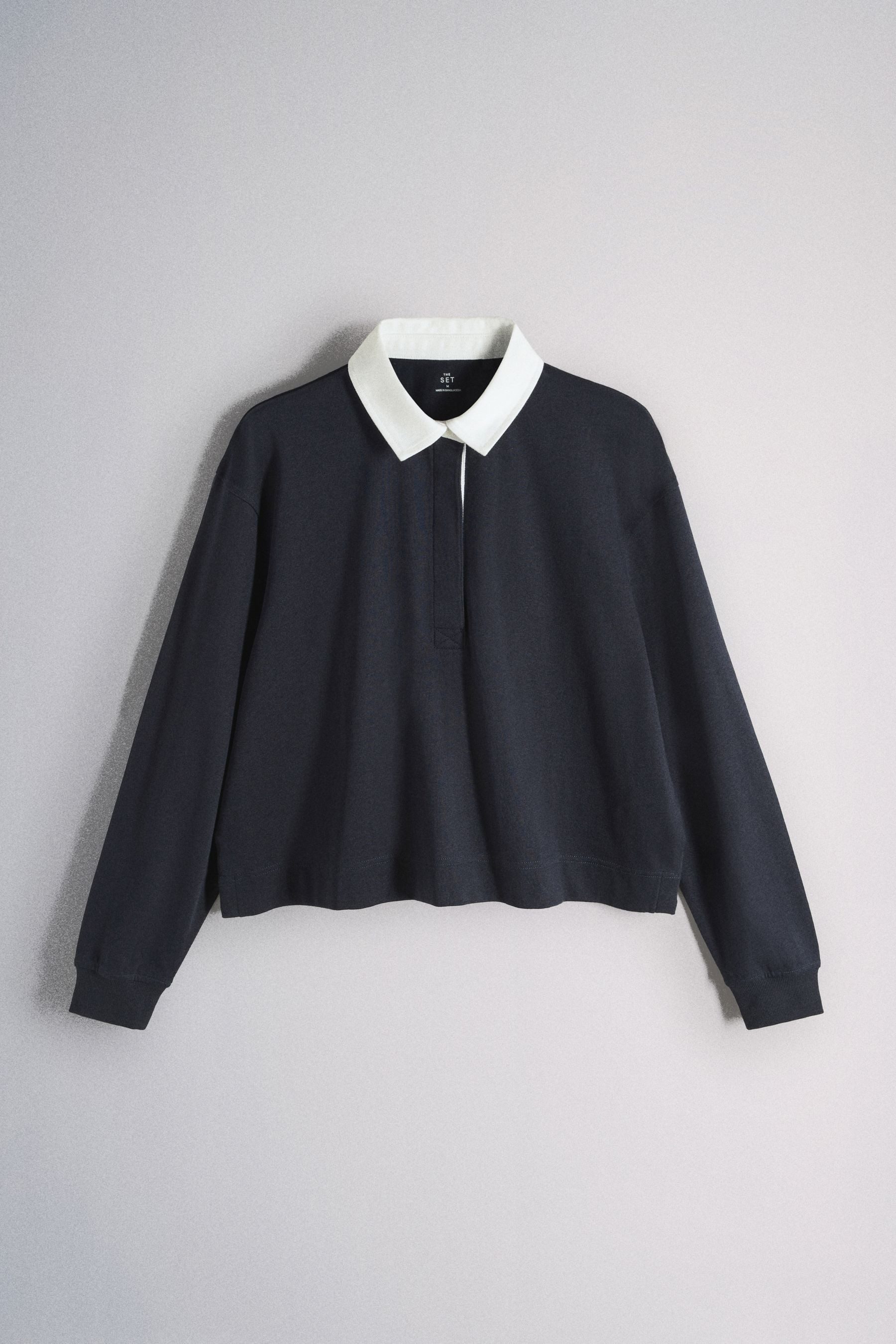 The Set Rugbyshirt The Set Sweatshirts mit Rugbykragen, 2er-Pack (2-tlg)
