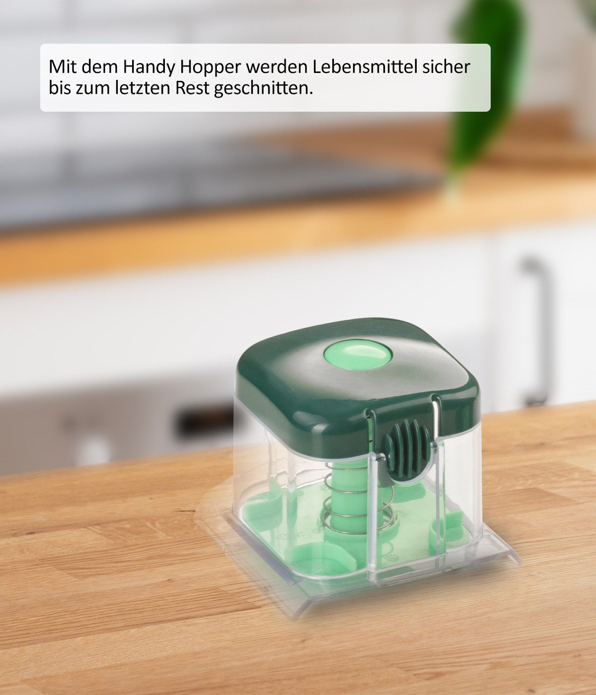 Genius Gemüsehobel Nicer Dicer Chef Speed Slicer verstellbarer Hobel inkl. Handy Hopper, (Zubehör, 2-tlg), ultra-scharfe Edelstahl-V-Klinge in G-NOX-Qualität