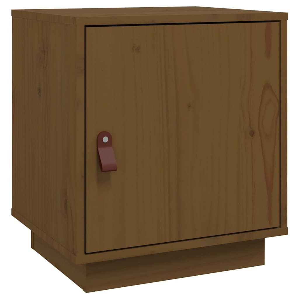 vidaXL Nachttisch Nachttisch Honigbraun 40x34x45 cm Massivholz Kiefer (1-St)