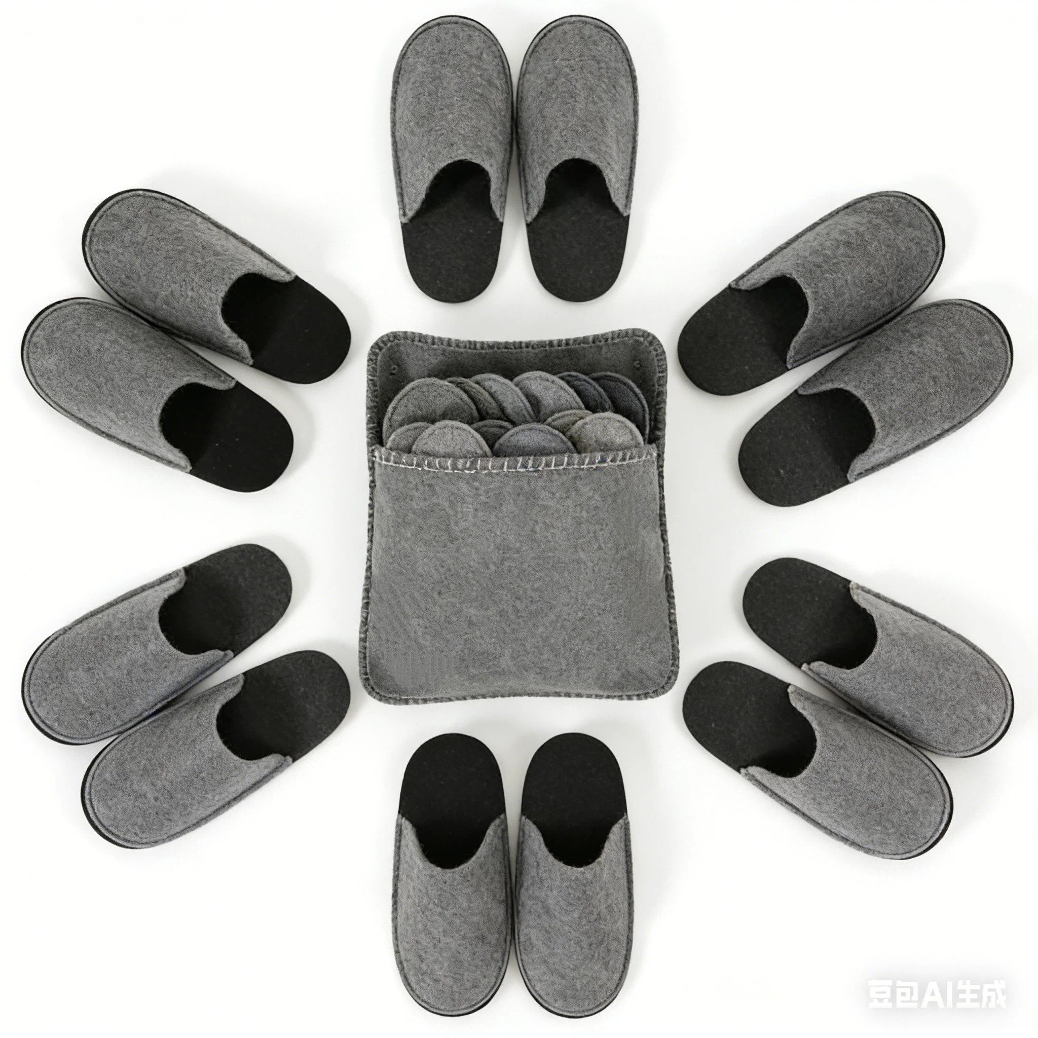 TLGREEN Hausschuhe Gäste 6er Set Plüsch Hausschuhe (Filzpantoffeln mit rutschfester Sohle, für Hotel, Haushalt & Wellness) Weiches Gästepantoffeln Set (Gr. 32-46) inkl. Aufbewahrungsbeutel