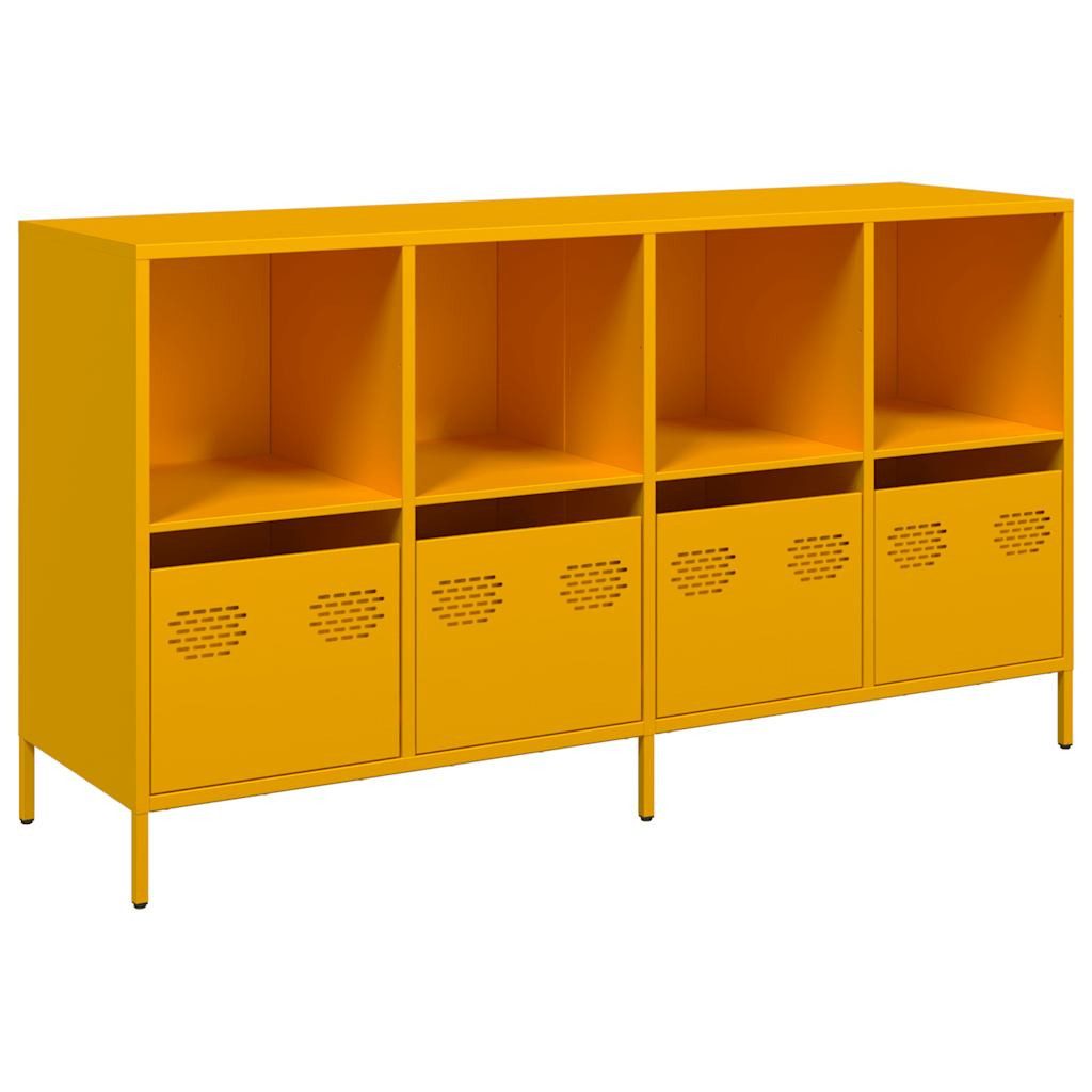 vidaXL Sideboard Sideboard Senfgelb 135x39x73,5 cm Kaltgewalzter Stahl (1 S günstig online kaufen