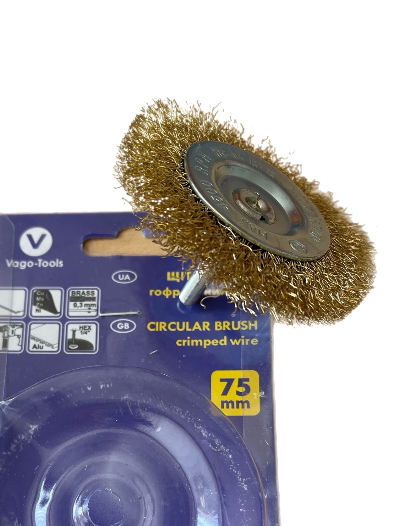 Thumbnail - VaGo-Tools Drahtbürste Scheibenbürsten Rundbürsten 75mm gewellt 6x