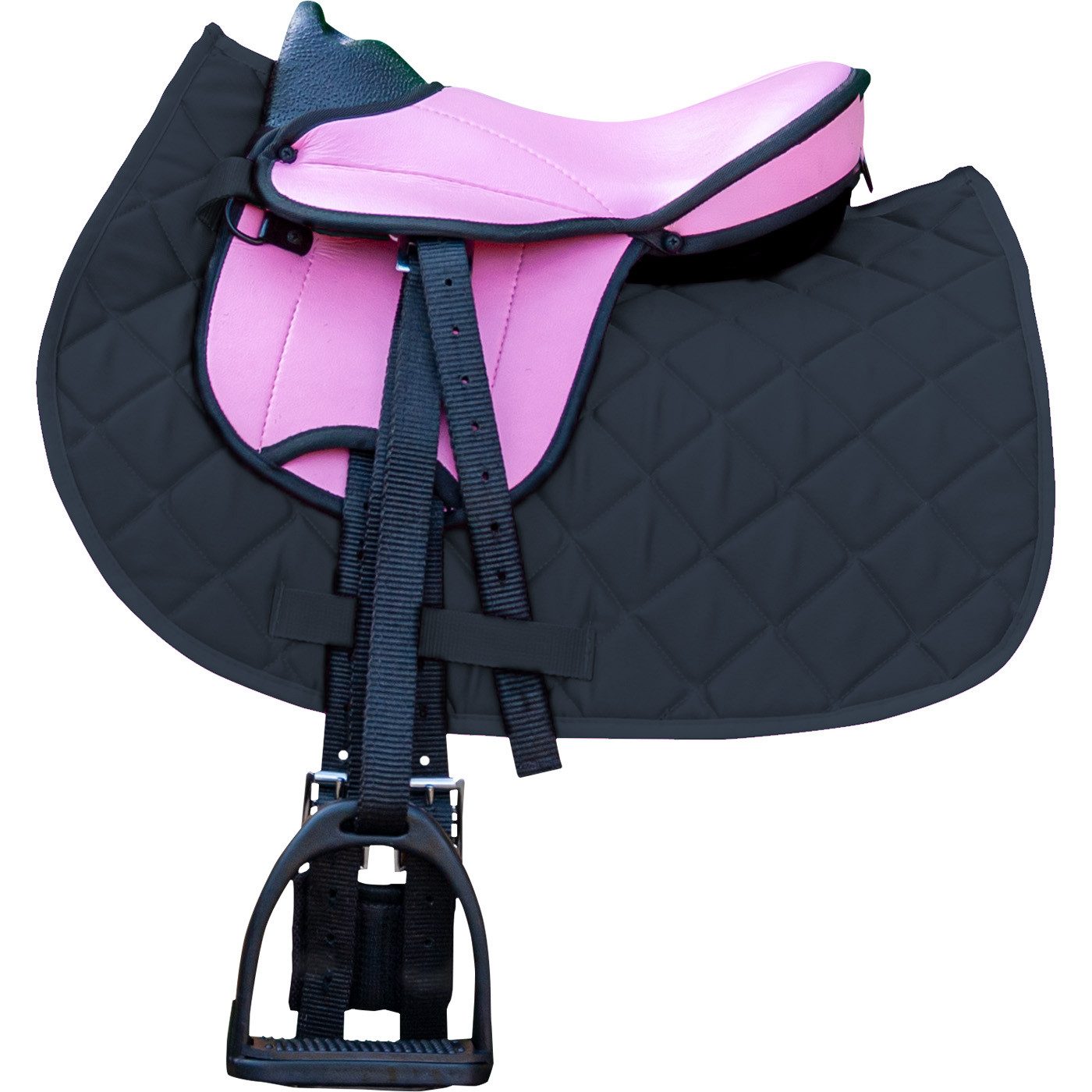 Brama-West Holzpferd Sattelset My happy Pony mit schwarzer Decke