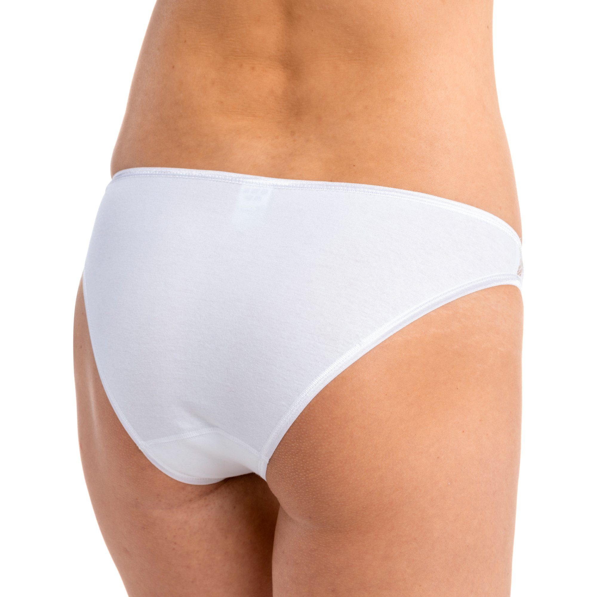 HERMKO Slip 503270 Baumwolle/Elastan Mini Slip mit schöner seitlichen Spitze