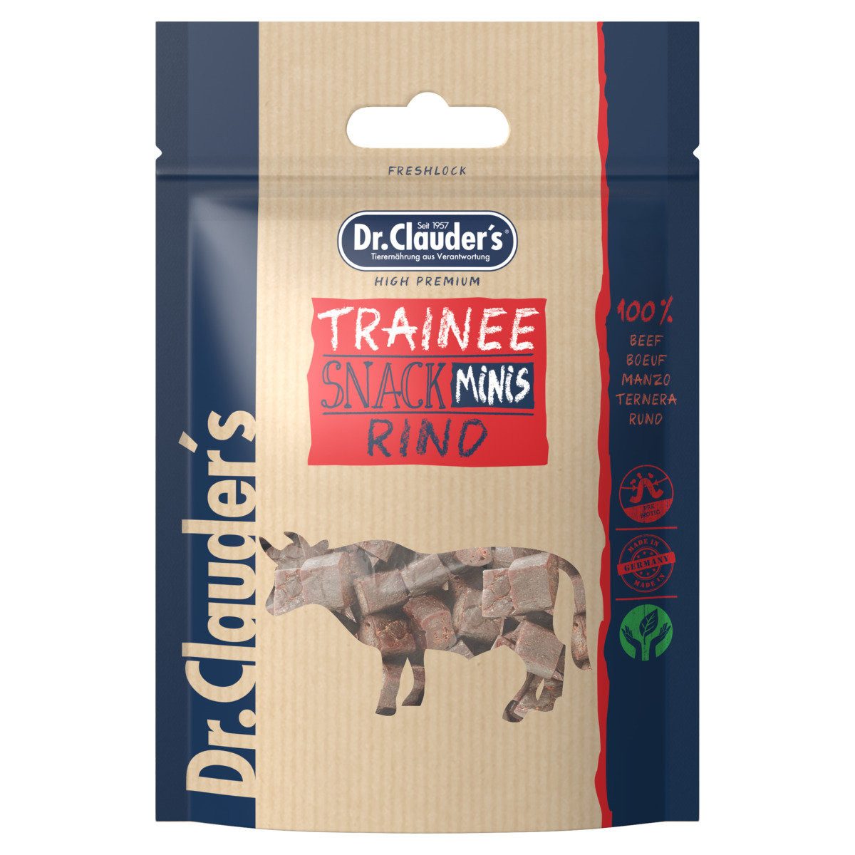 Dr. Clauder's Trainee Snack Minis Rind 50 g, Snack für: Hund