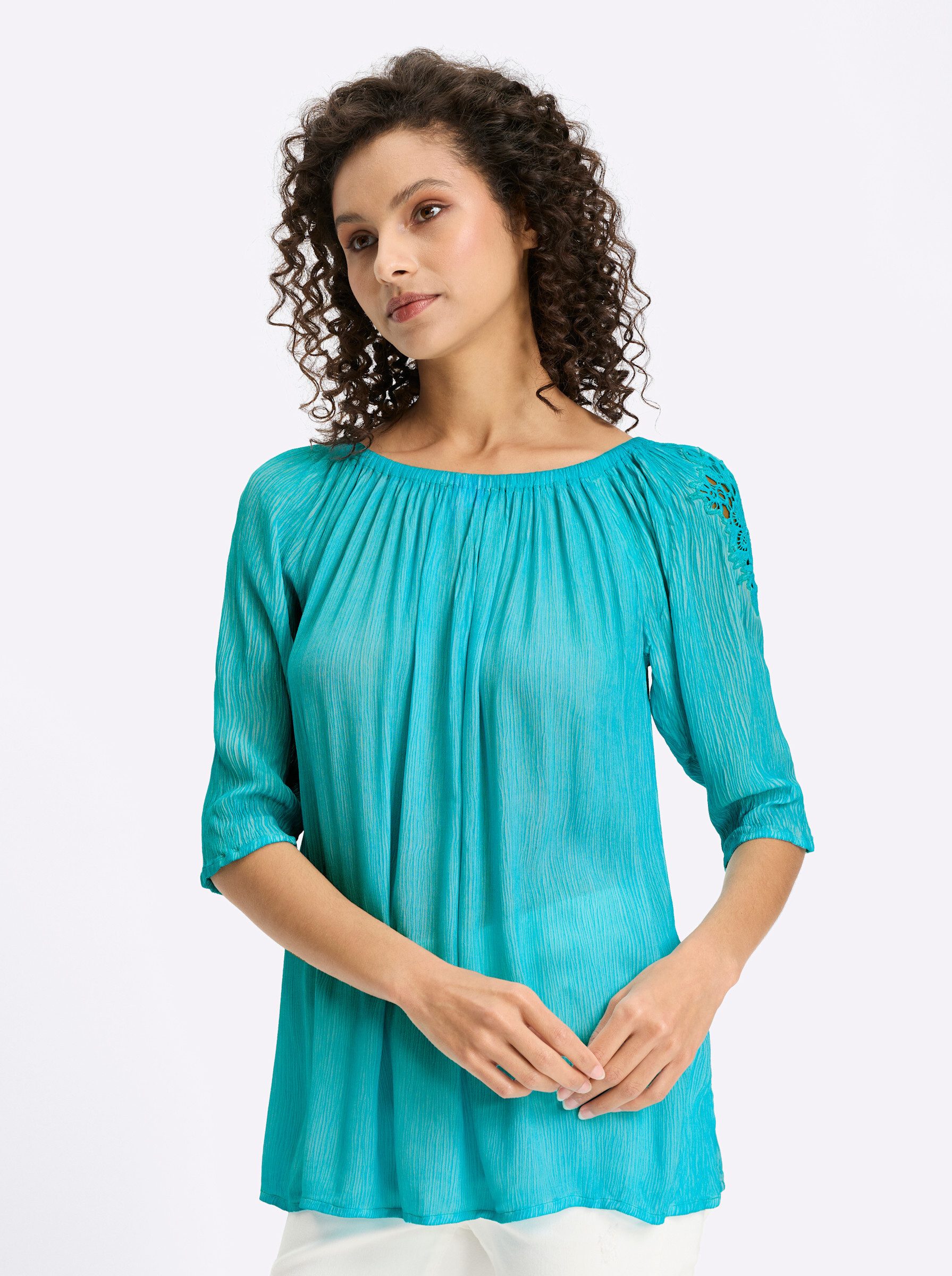 Klassische Bluse Bluse 3/4-Arm