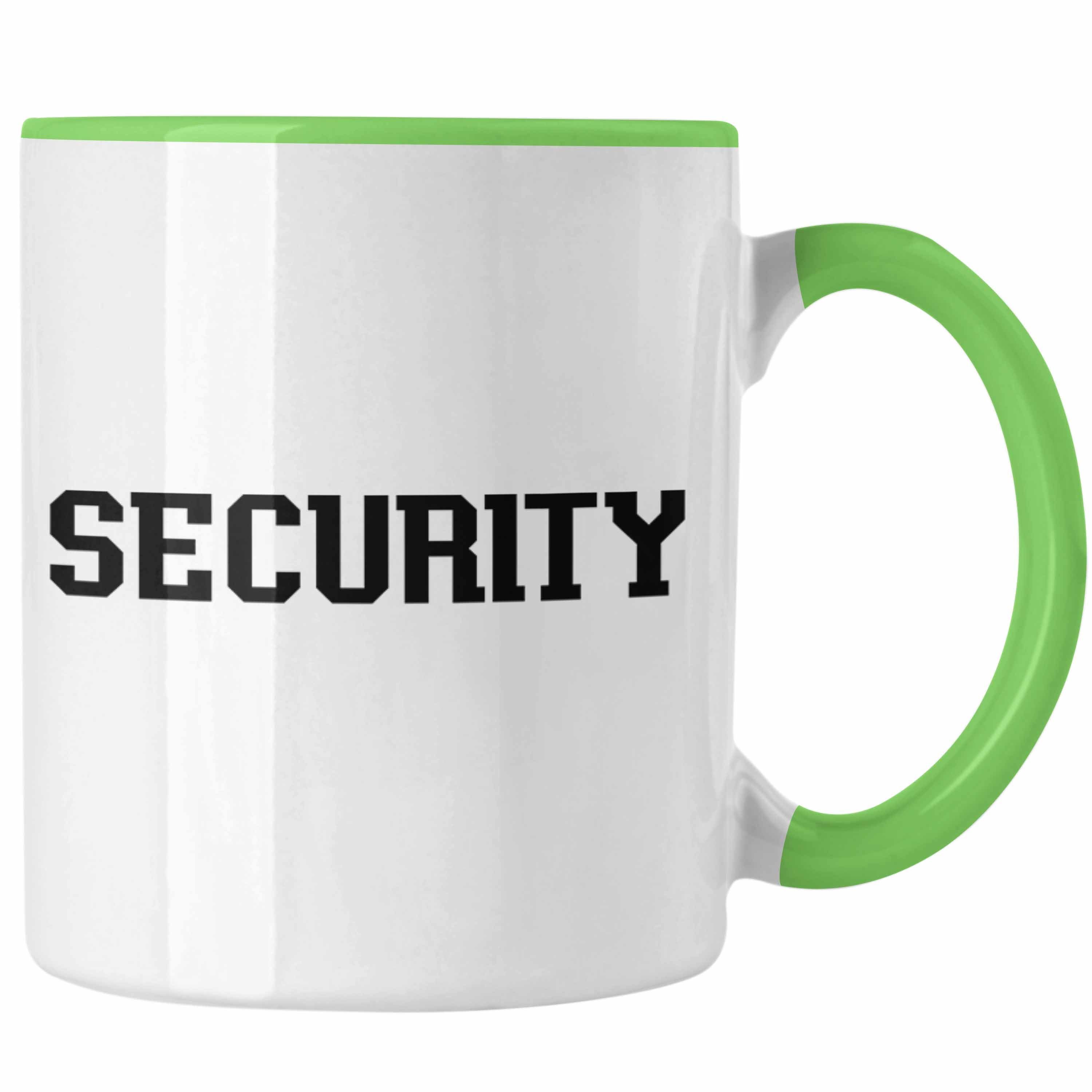Trendation Tasse Security Tasse für Türsteher Wächter Geschenk für Beschützer Grün