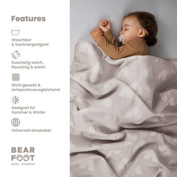 Babydecke Babydecke aus 100% Bio Baumwolle - Made in Germany, BEARFOOT