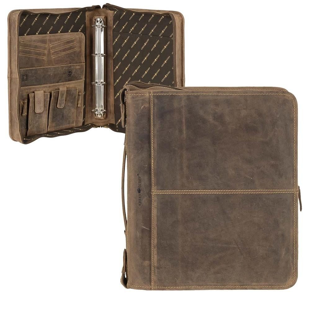 Schreibmappe "Vintage" Leder antikbraun Konferenzmappe 29x34x7cm