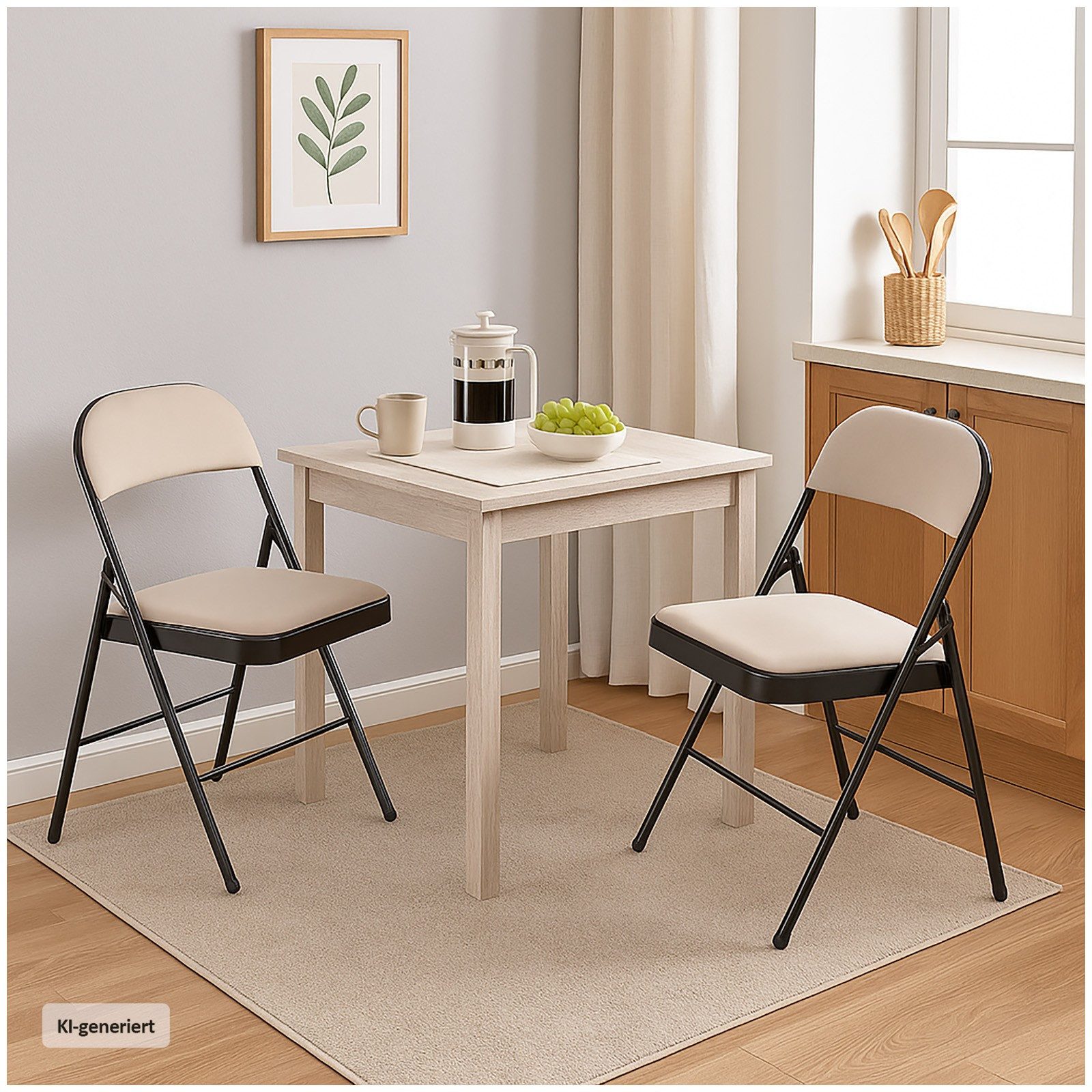HTI-Living Klappstuhl Klappstühle 2er Set Beige (Set, 2 St), Gästestuhl Familienfeiern Firmenveranstaltungen