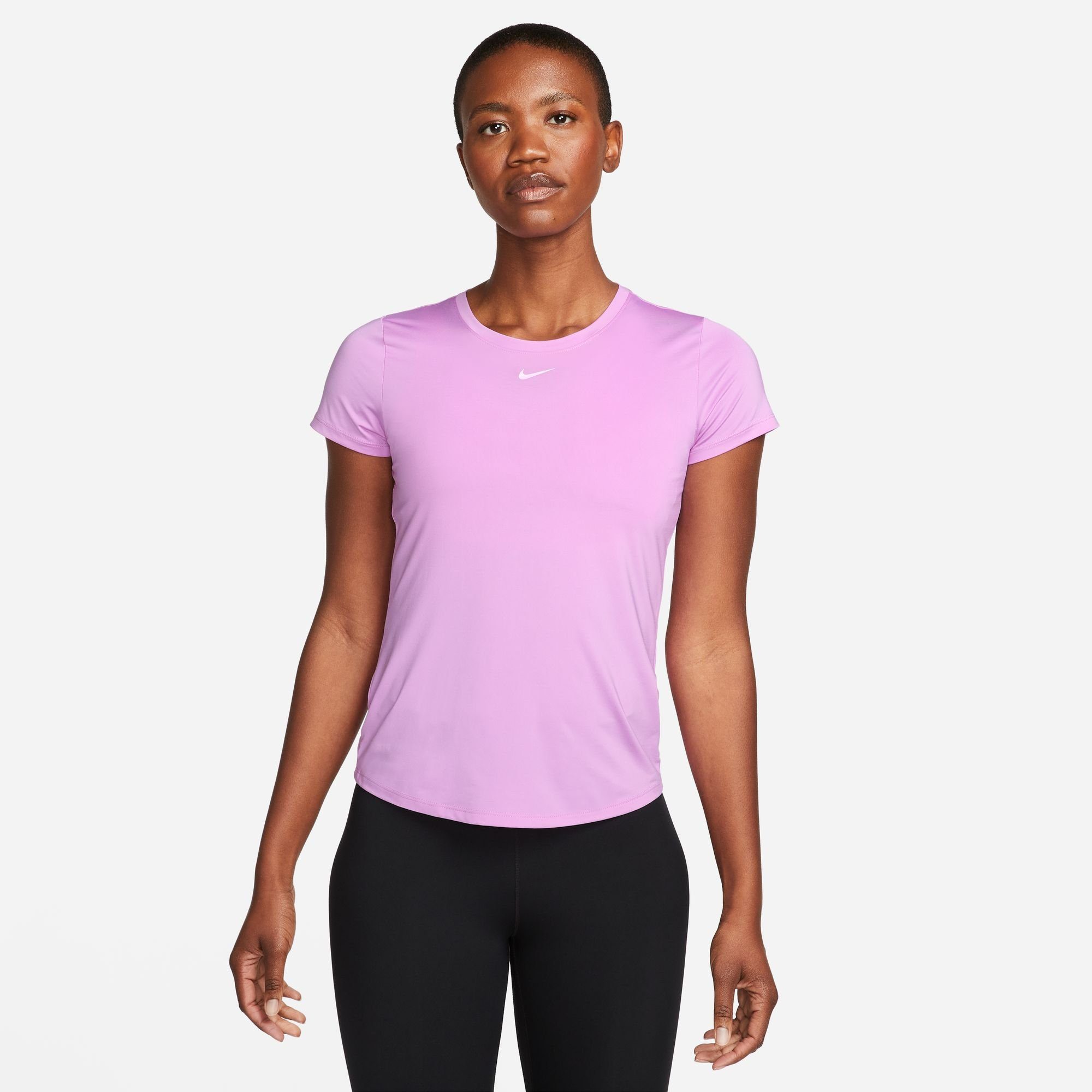 Nike Trainingsshirt DRI-FIT ONE WOMEN'S SLIM FIT SHORT-SLEEVE TOP RUSH FUCHSIA/WHITE | Funktionsshirts