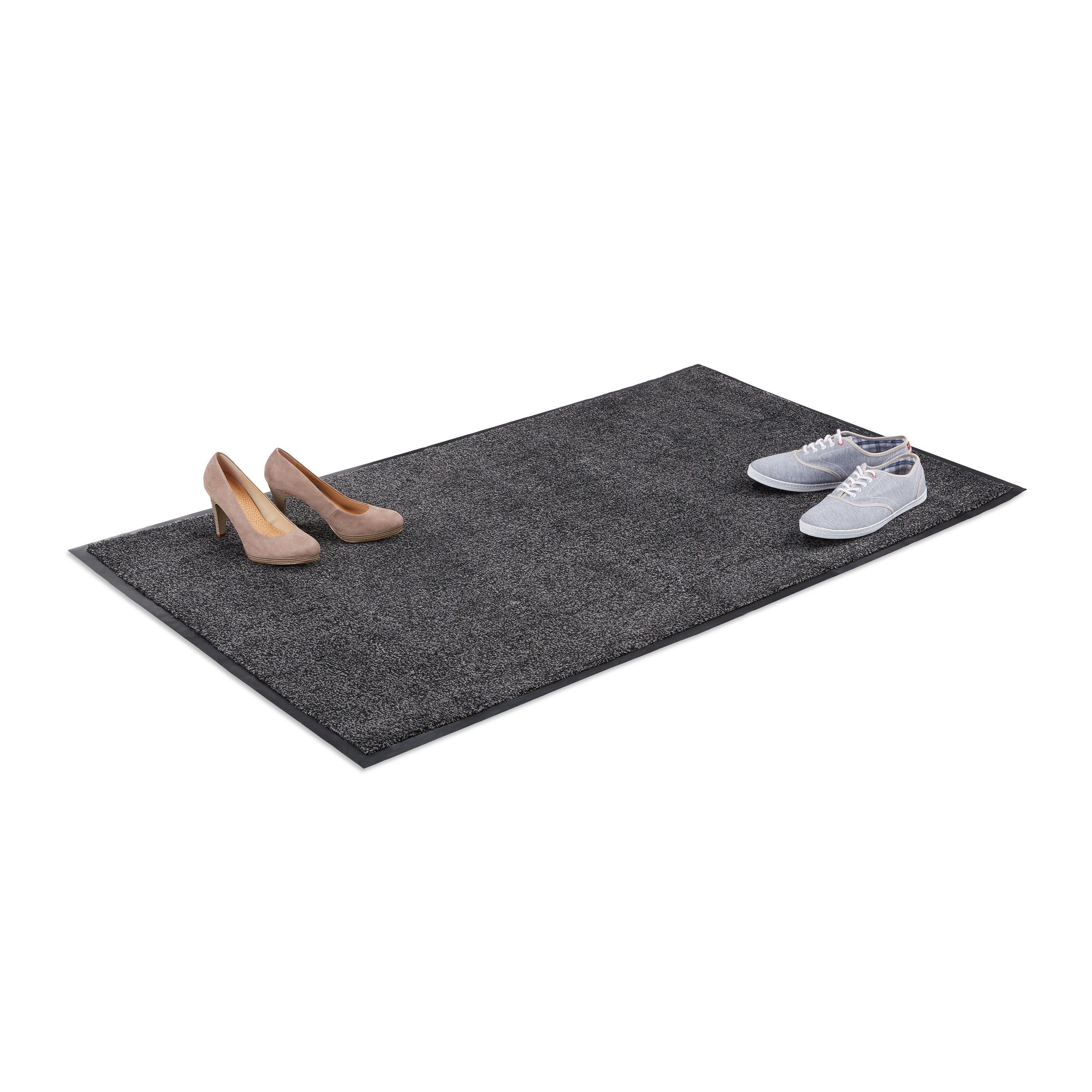 relaxdays Fußmatte Schmutzfangmatte grau, Höhe: 7 mm, 90x150cm