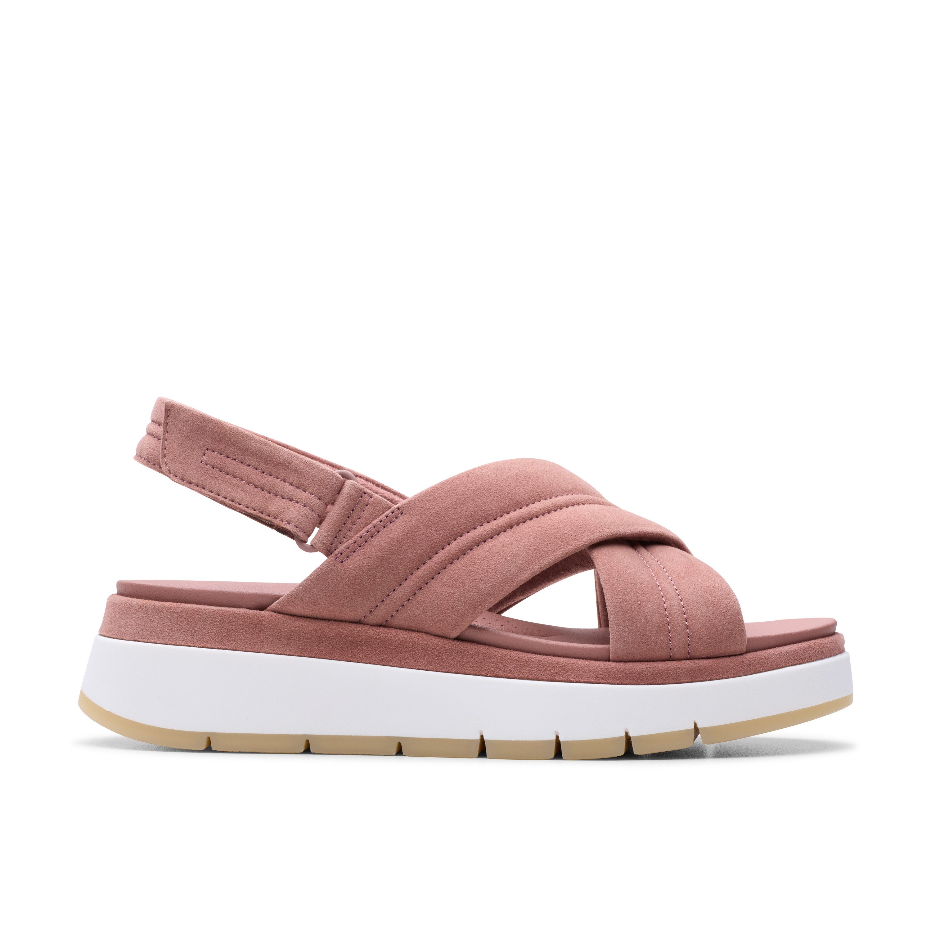 Clarks Tuscan Cross Sandale, Sandalette, Flats, Sommerschuh mit Plateausohle
