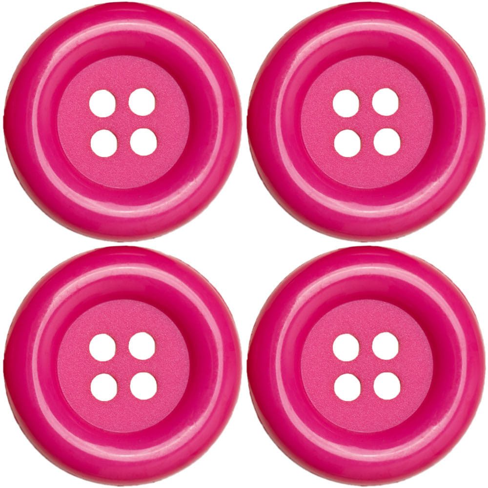 Goldschmidt Kostüme Kostüm XL-Knöpfe 5cm 4 Stk pink