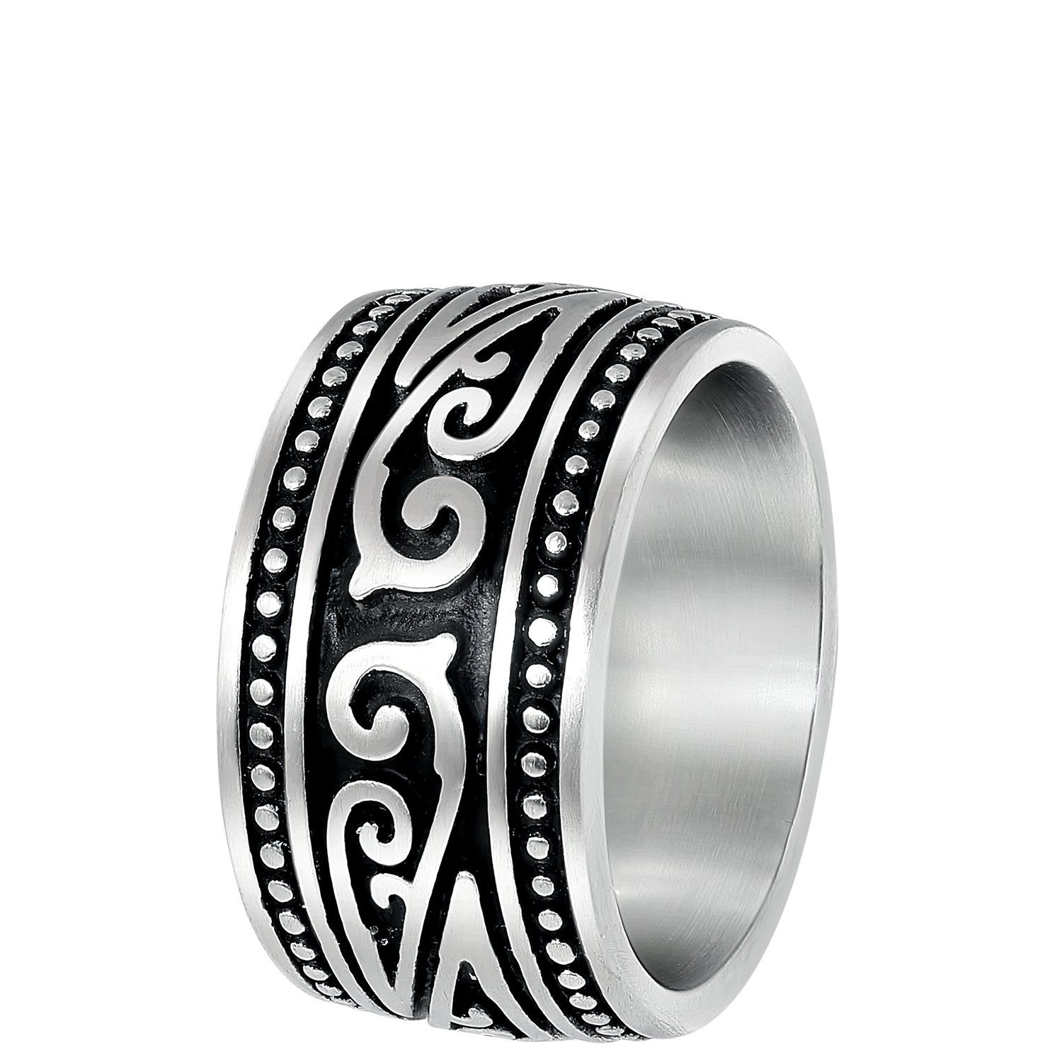 LUCARDI Fingerring Ring - Stahl - Silber - Herren