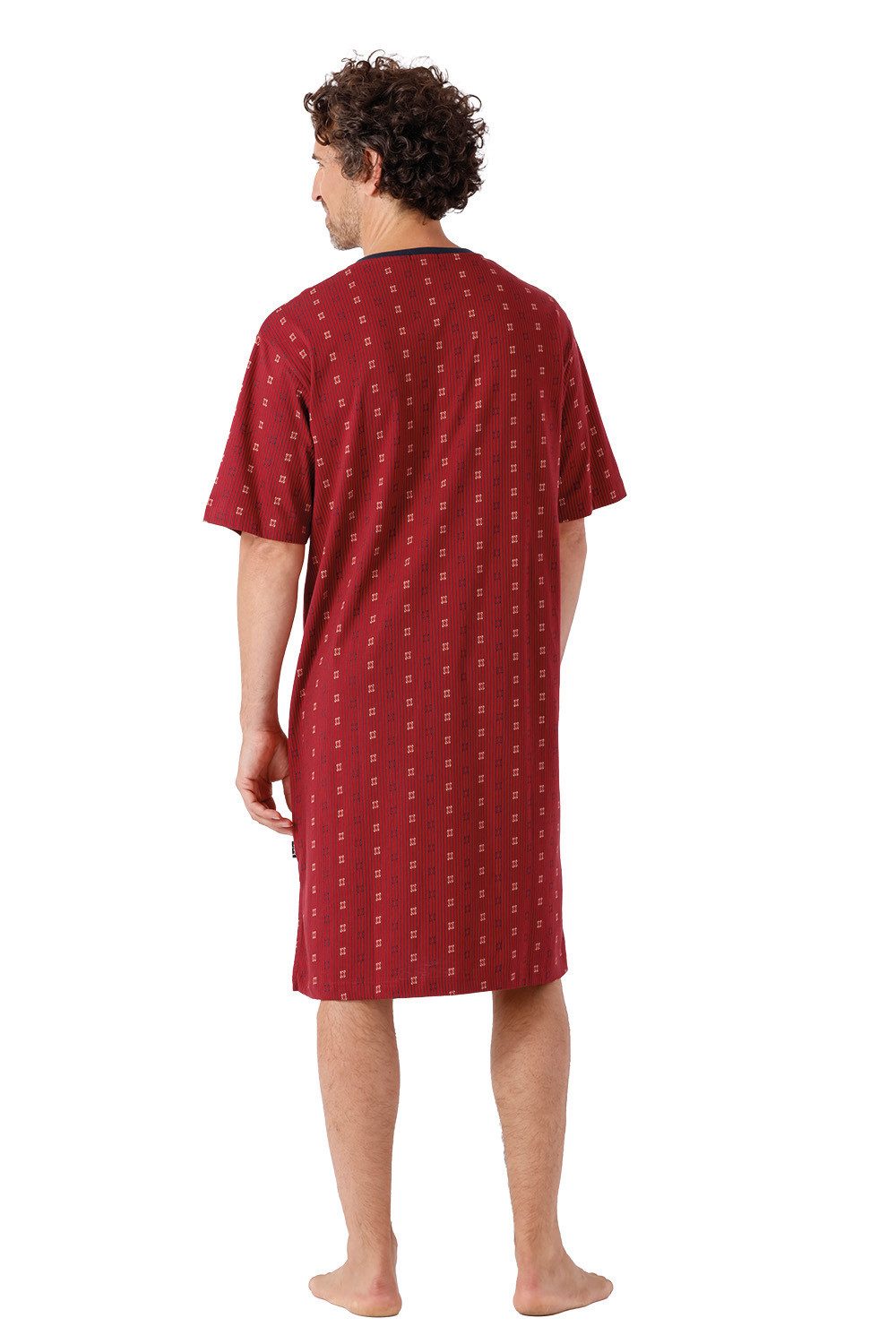 Hajo Pyjamaoberteil Herren Nachthemd kurzarm Sleepshirt Klima-Light